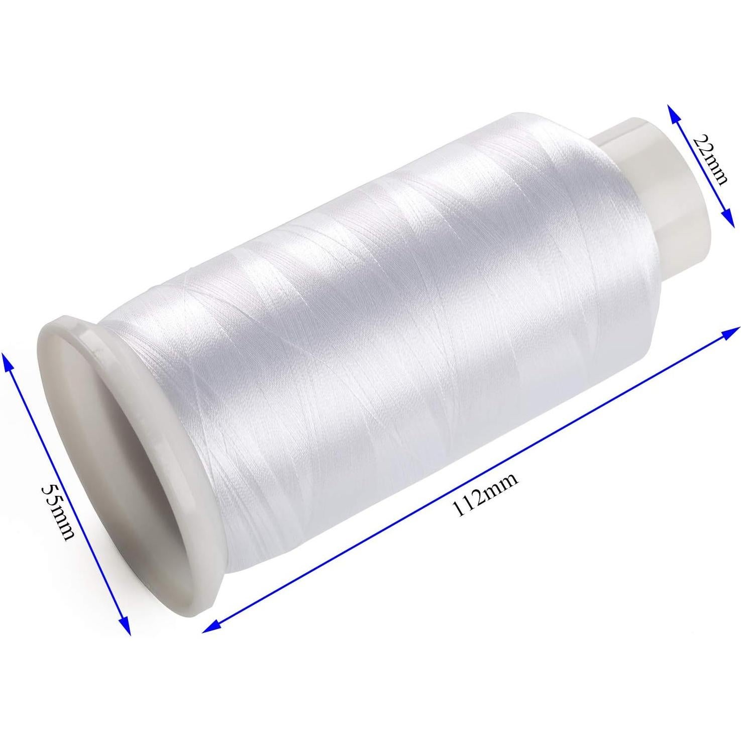 Hilo de Bobina Simthread 60WT Poliester 5500m Negro y Blanco