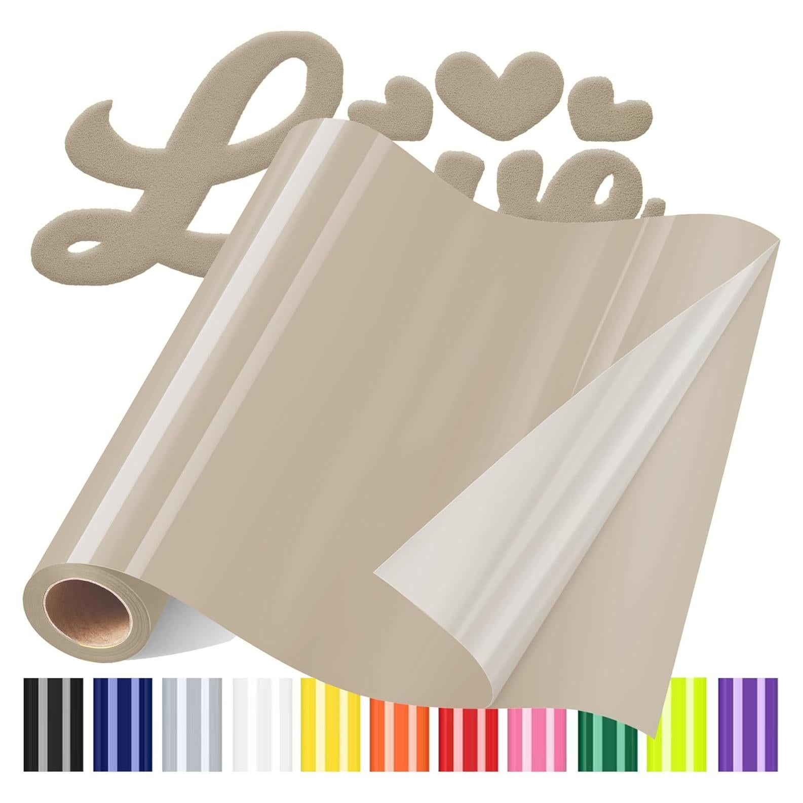 Vinilo de Transferencia de Calor 3D Puff Yikda 1.83m Beige