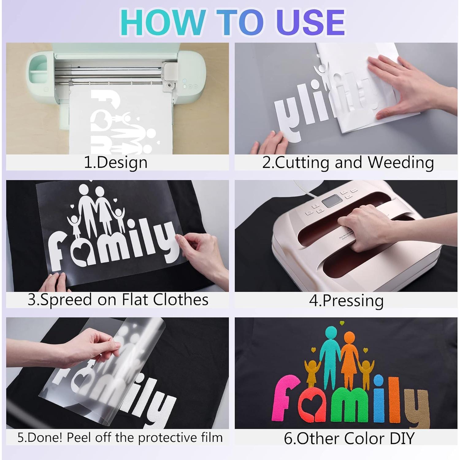 Vinilo de Transferencia de Calor 3D Puff Yikda 1.83m Beige