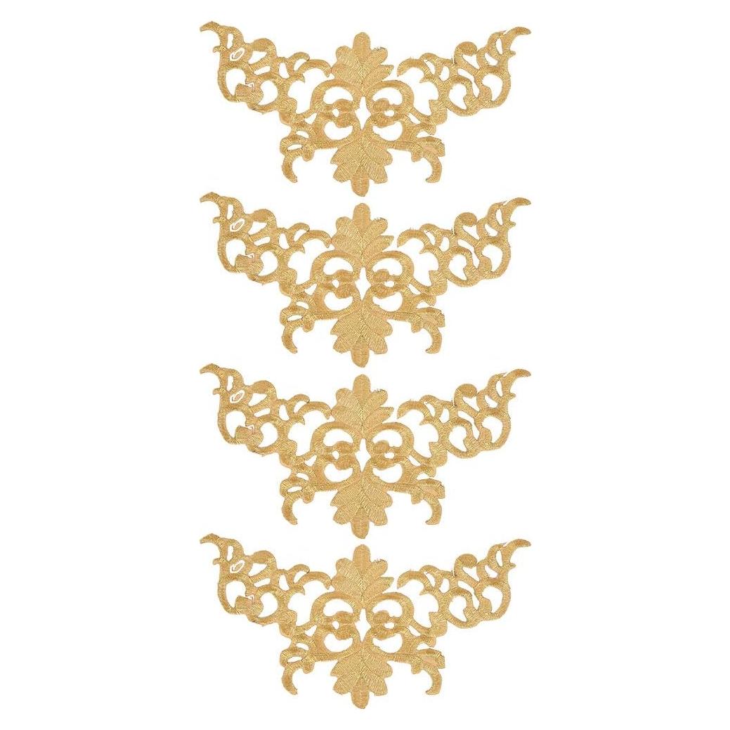 4 Parches Bordados Florales Tomotato para Decoración de Ropa