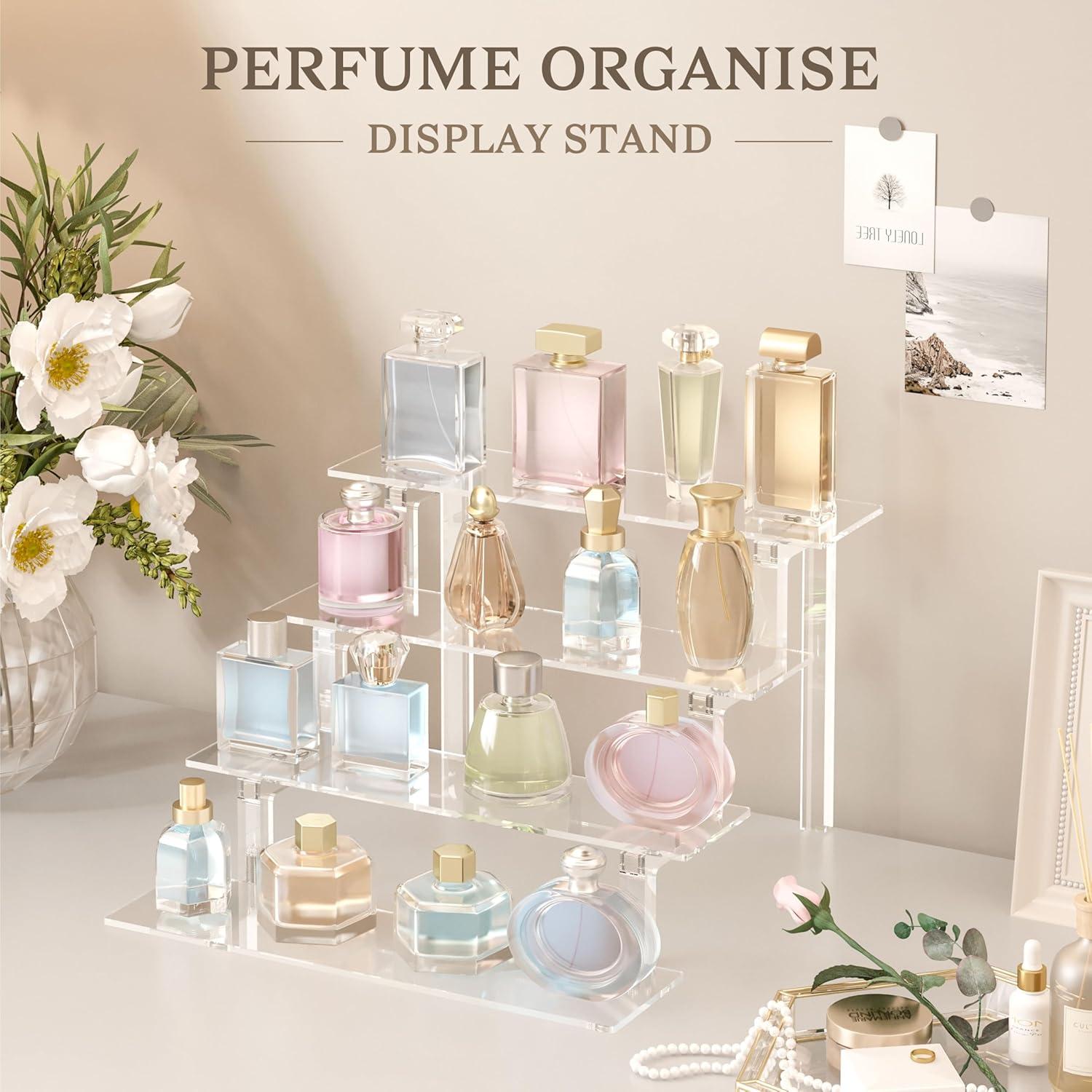 Soporte Organizador de Perfume Kcrystenia 4 Niveles Acrílico