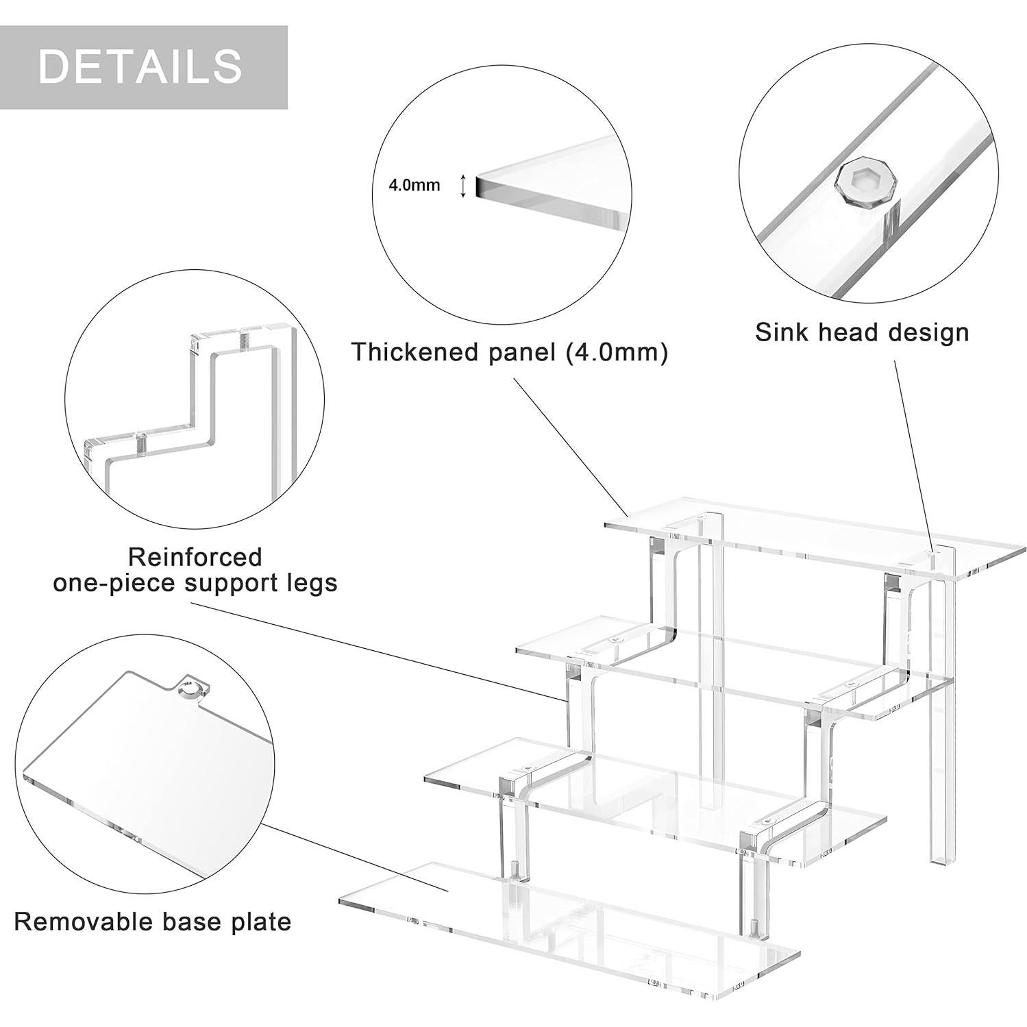 Soporte Organizador de Perfume Kcrystenia 4 Niveles Acrílico
