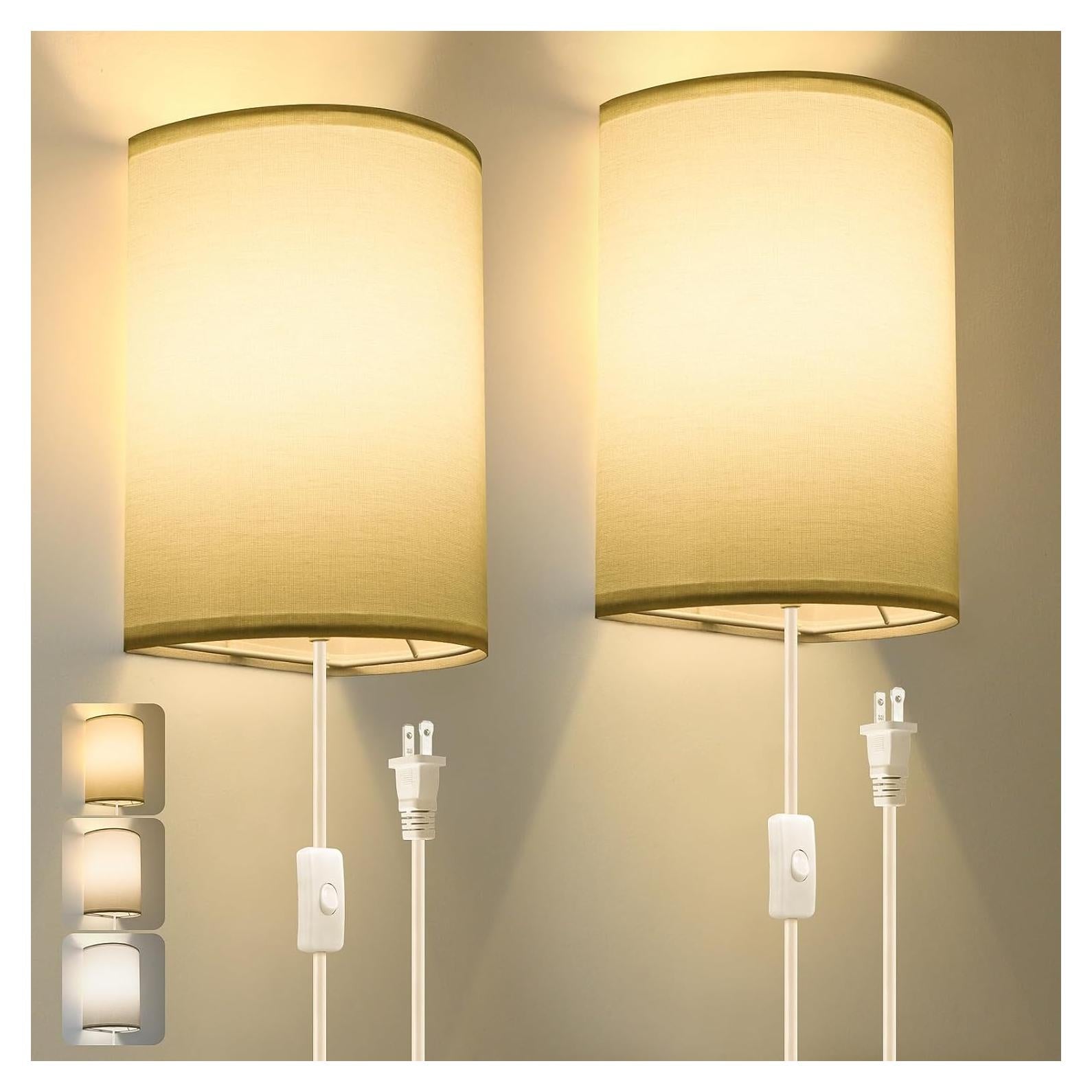 Aplique de pared Beser·Win blanco con 3 colores y 2 unidades