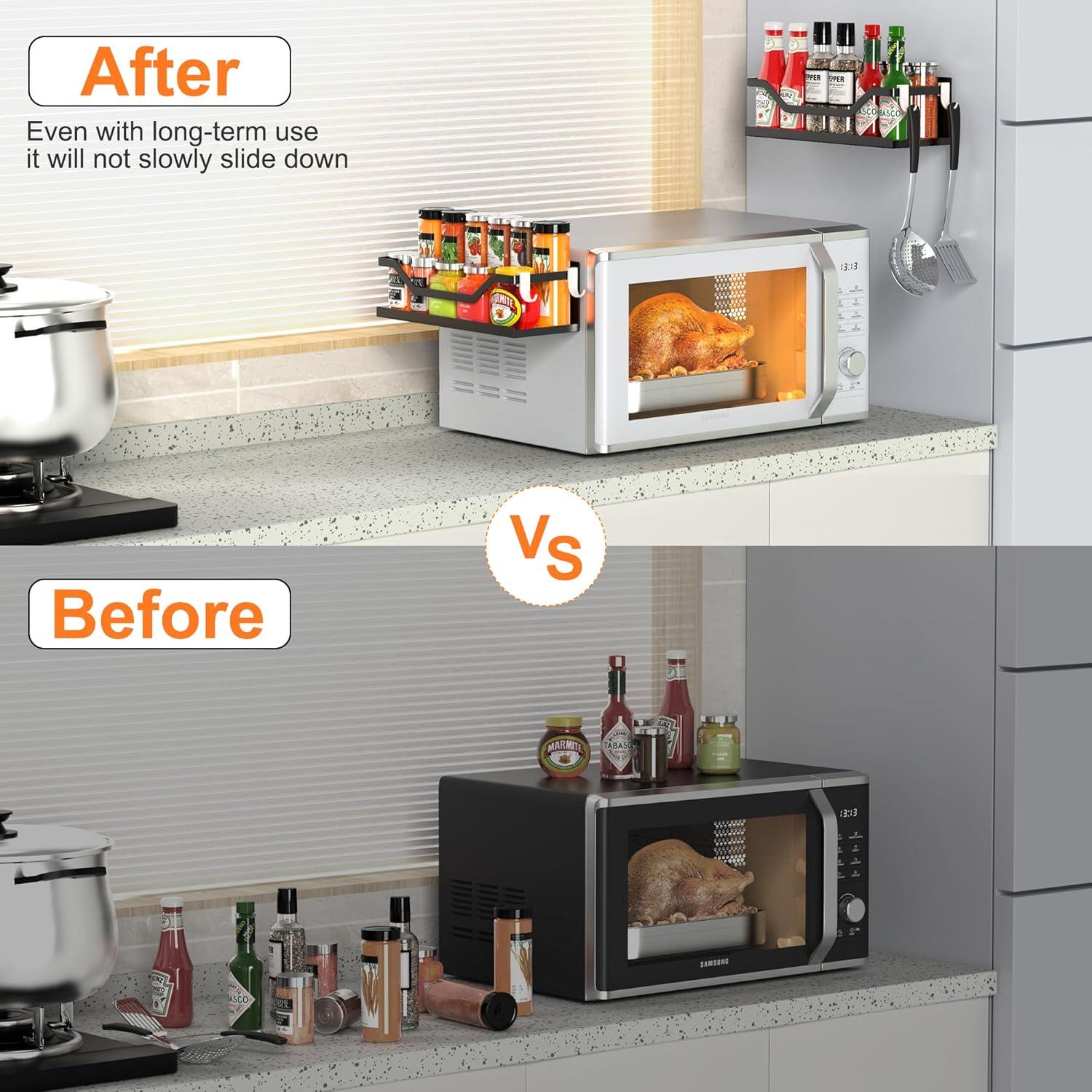 Estante Magnético VG1M para Especias y Condimentos Negro - 2 Piezas