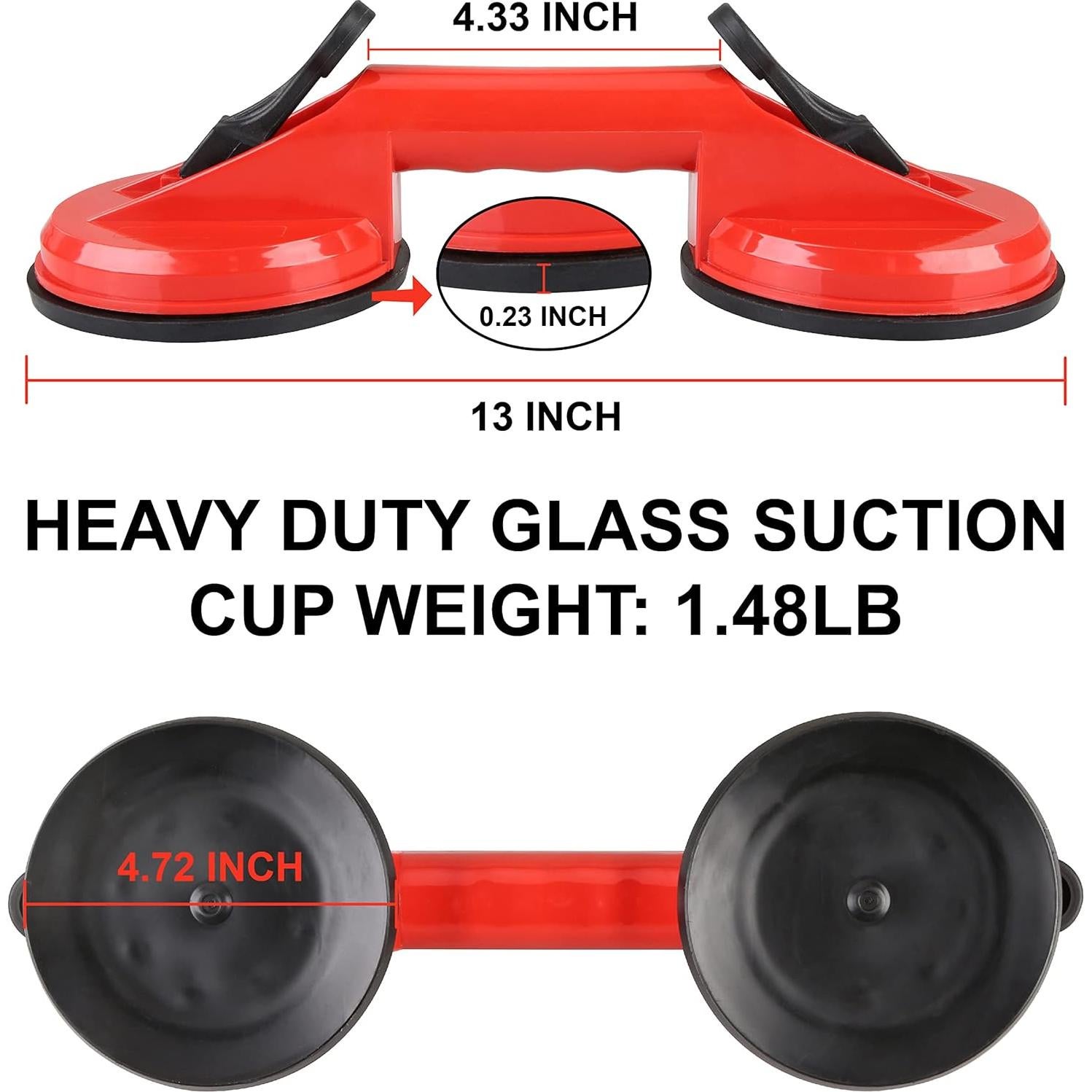 Cups de Succión de Vidrio OTI 11.83 cm - 59.87 kg (2 Piezas)