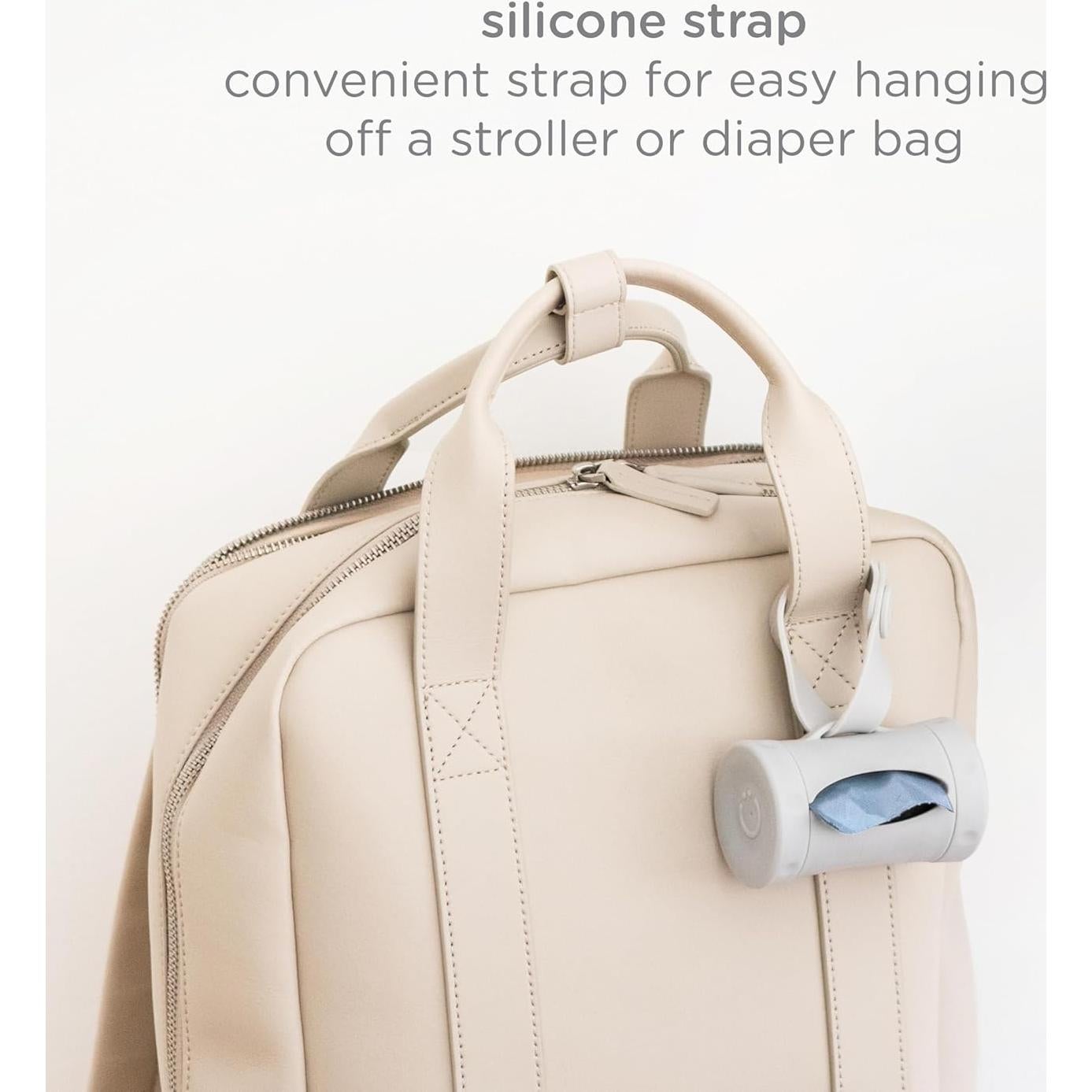 Dispensador de bolsas para pañales Ubbi On-the-Go Gris, 60 bolsas