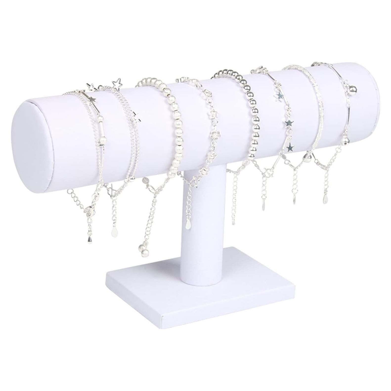 Exhibidor de Joyería ChezMax T-Bar 23.5x7x14 cm Blanco