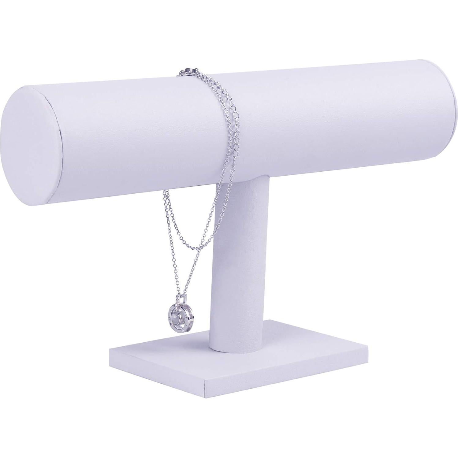 Exhibidor de Joyería ChezMax T-Bar 23.5x7x14 cm Blanco