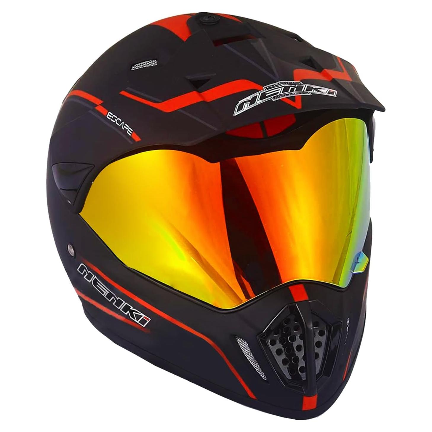 Casco de Motocross NENKI NK 310 Doble Deporte Mediano Rojo