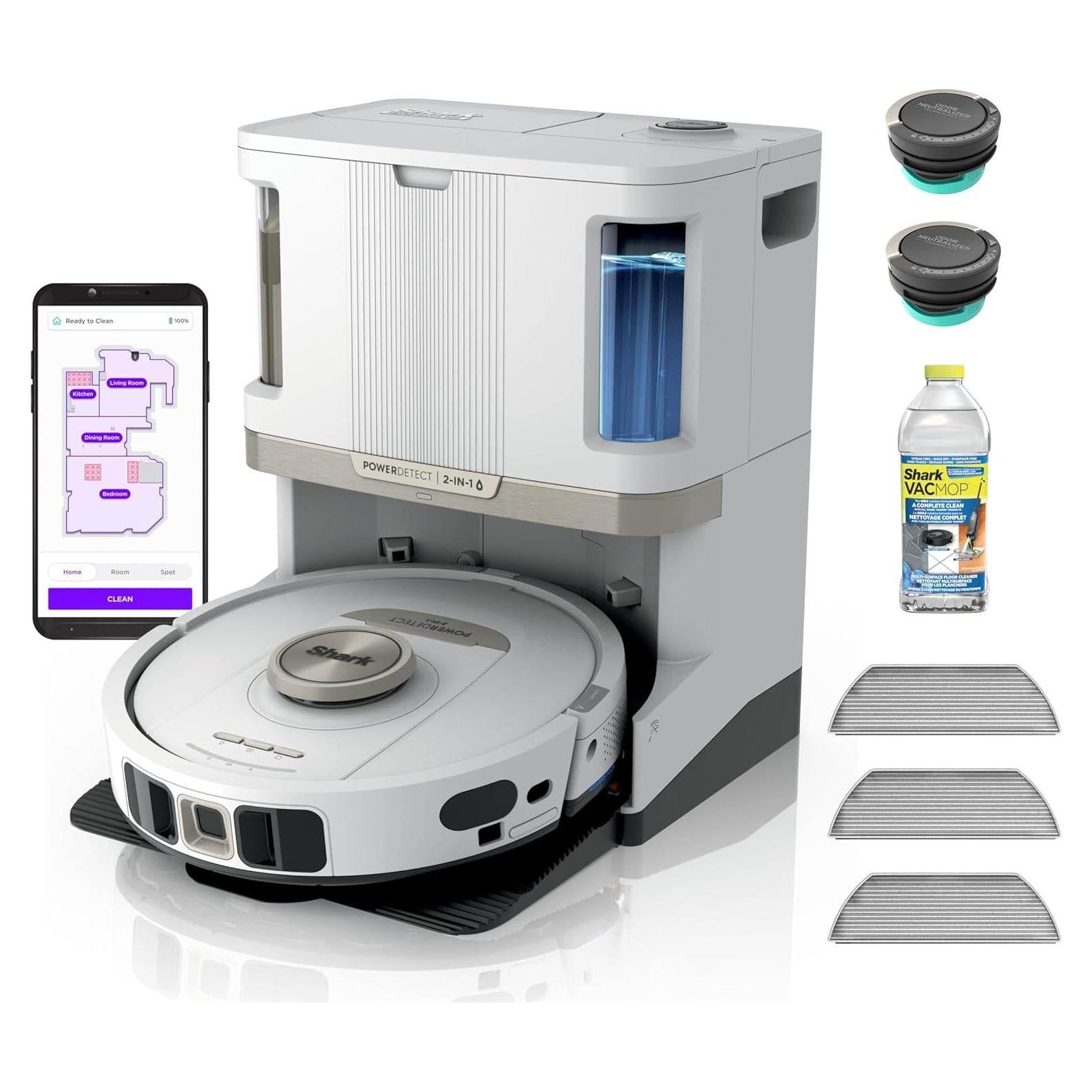 Aspiradora Robot Shark AV2800ZE, autovaciado, 60 días