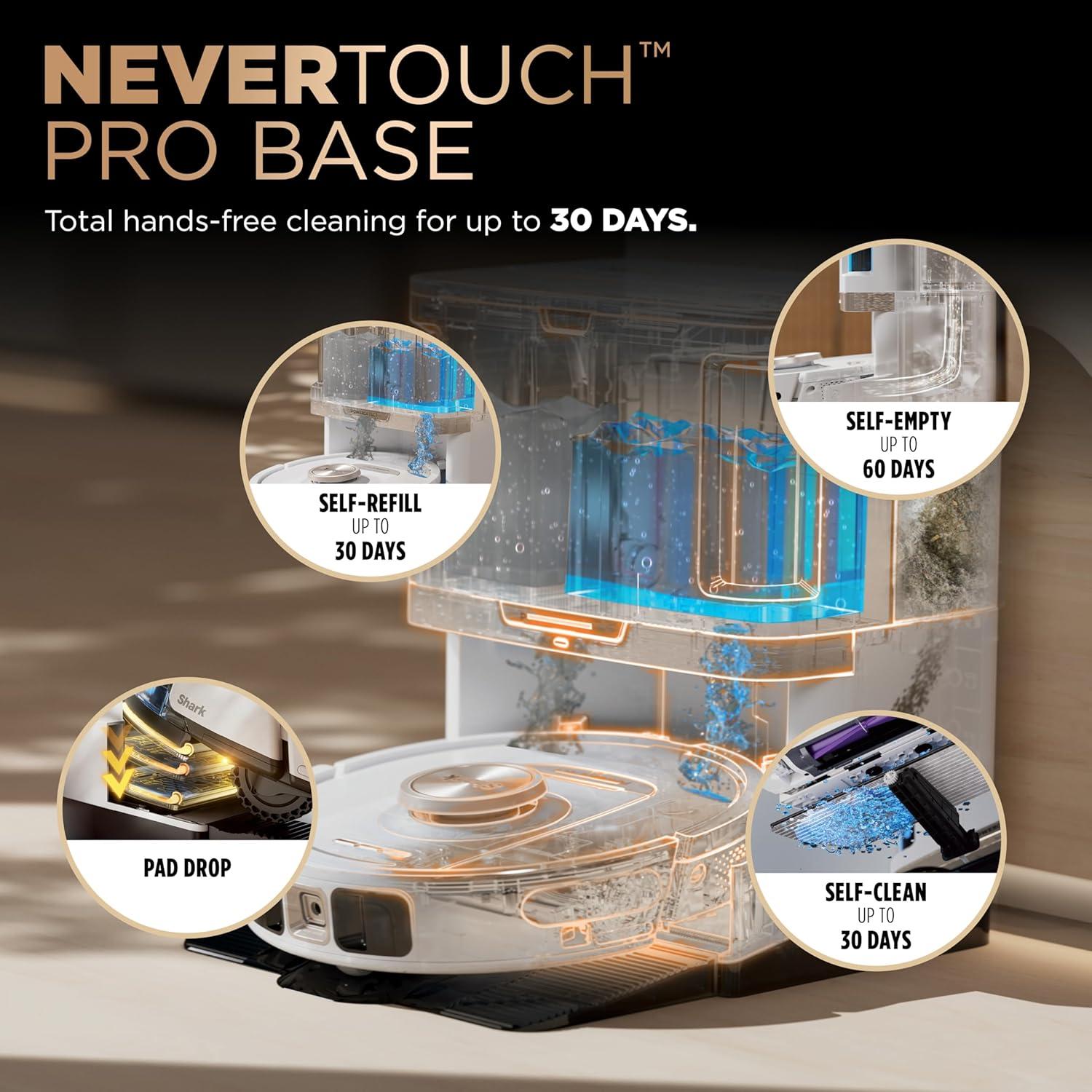 Aspiradora Robot Shark AV2800ZE, autovaciado, 60 días