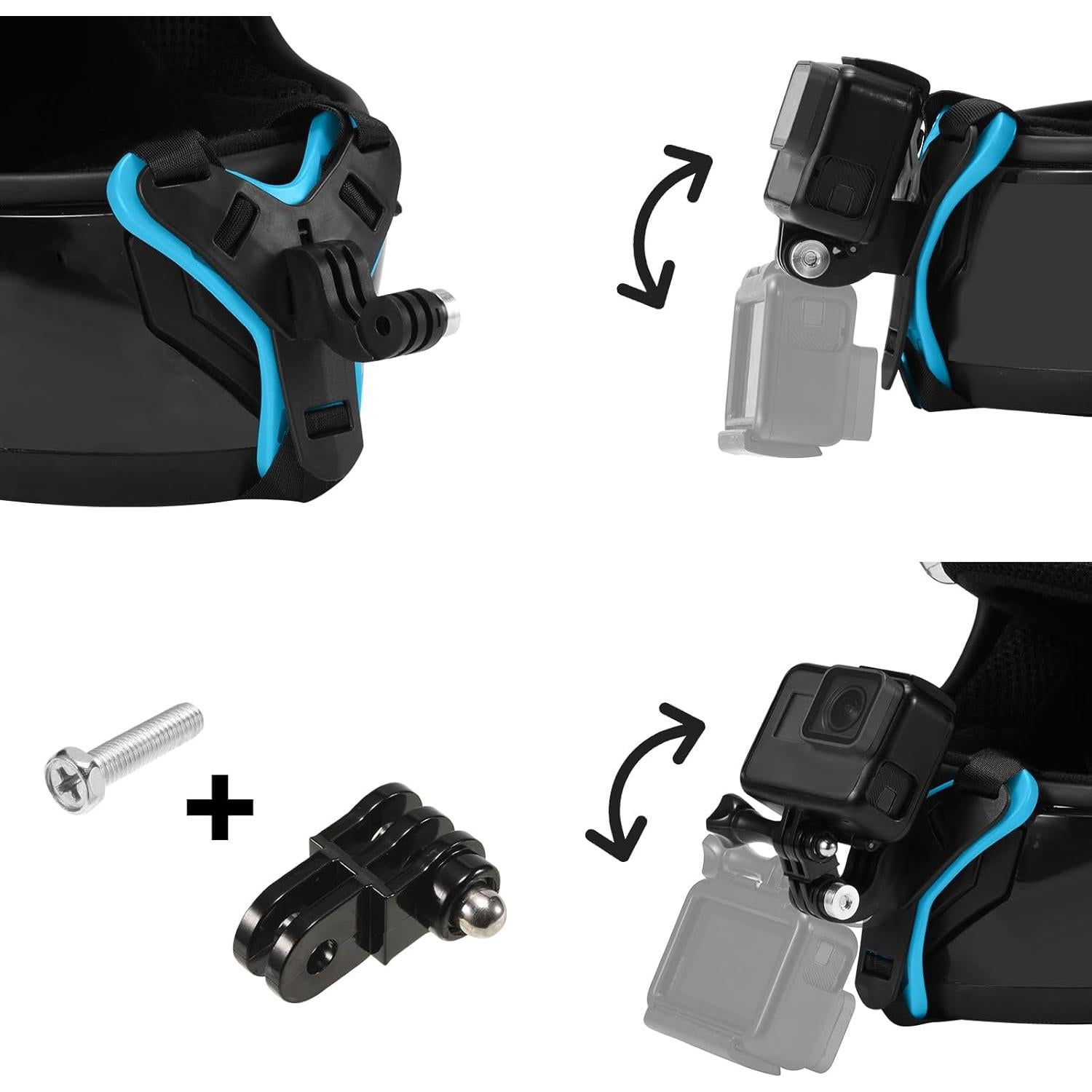 Soporte de Correa para Casco Lupholue GoPro Hero 12-6 Azul