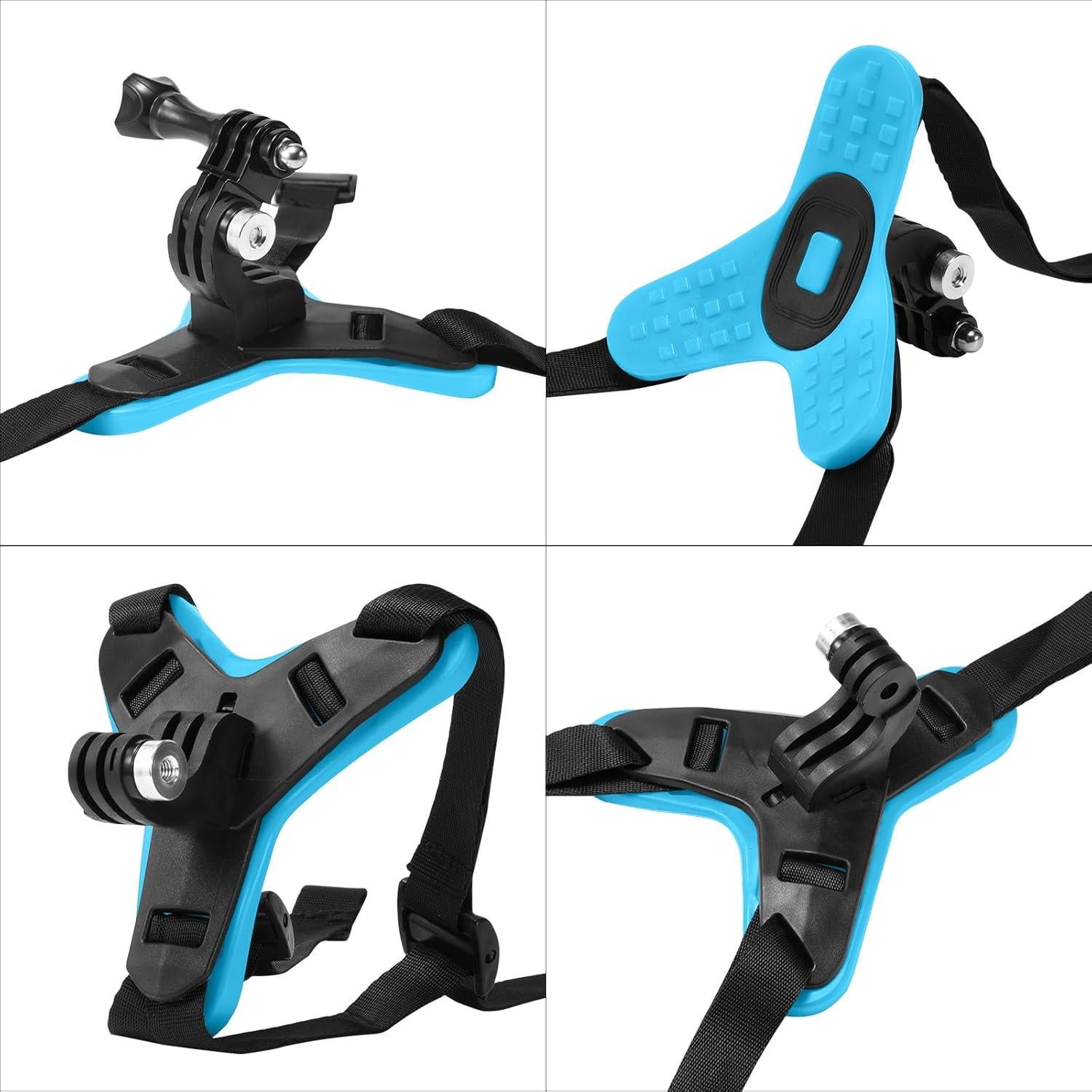 Soporte de Correa para Casco Lupholue GoPro Hero 12-6 Azul