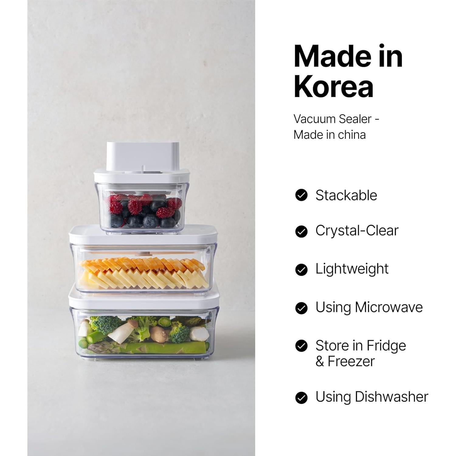 Contenedor de Alimentos Hermético VAKUEN 4L con Tapa Inteligente