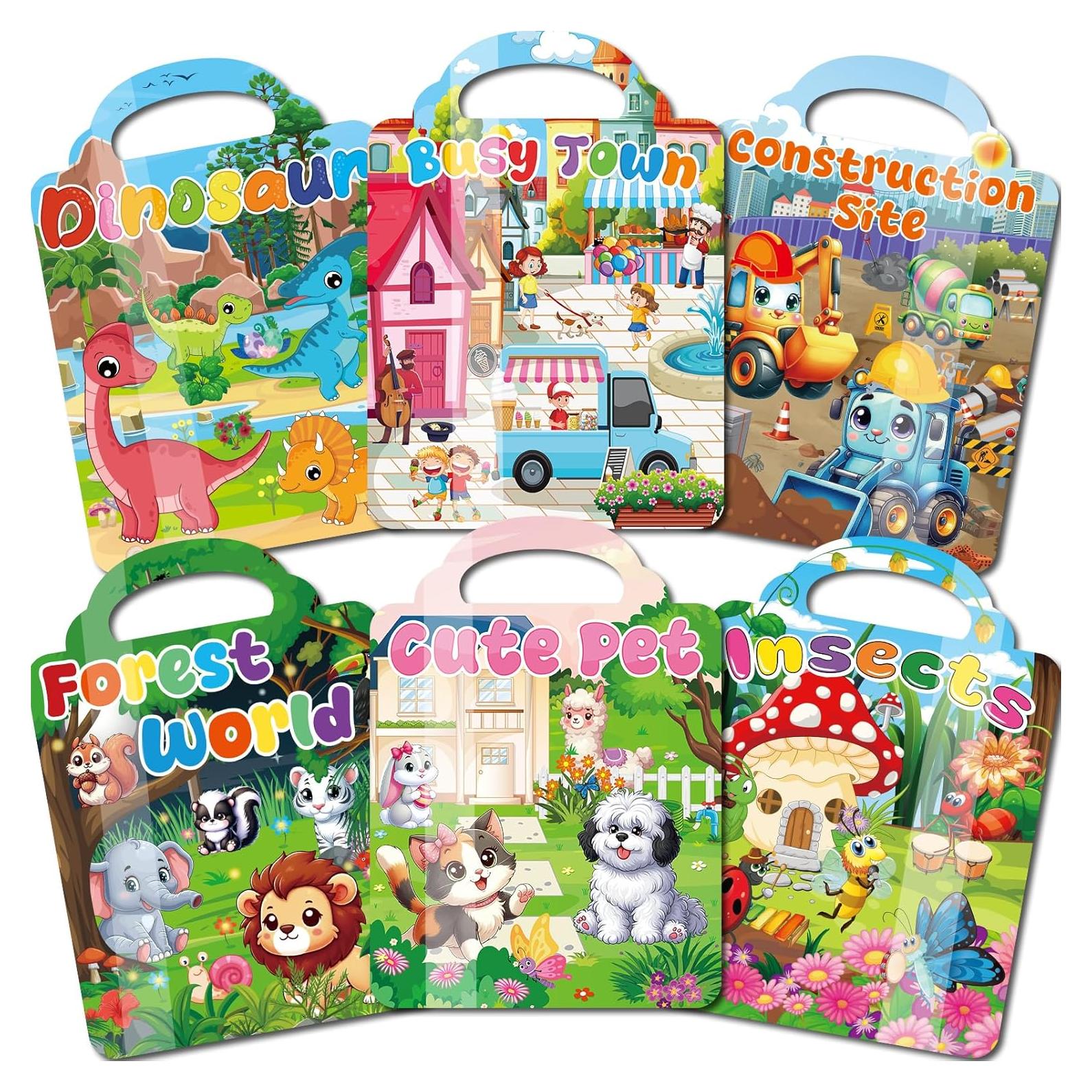 Set de 6 Libros de Pegatinas Reutilizables Kalysky 3D