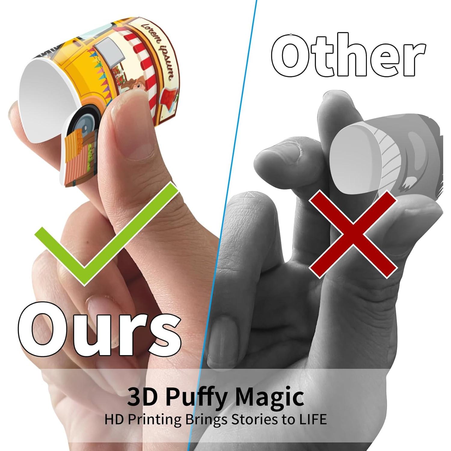 Set de 6 Libros de Pegatinas Reutilizables Kalysky 3D