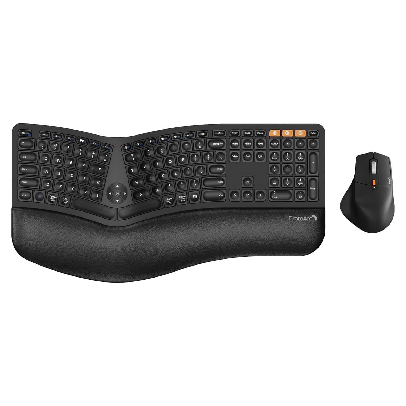 Combo Teclado y Ratón Inalámbricos Ergonómicos ProtoArc EKM01 Plus