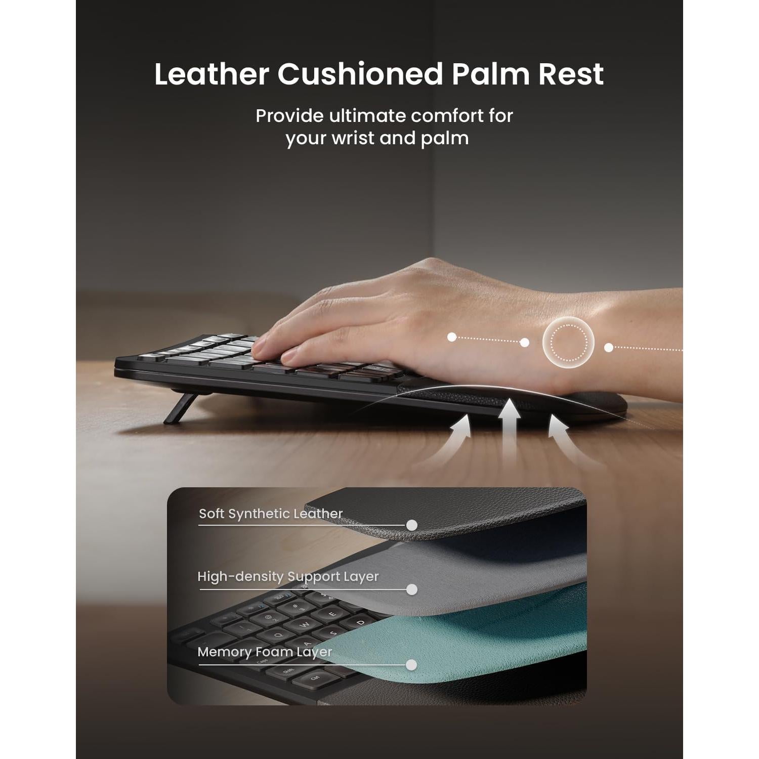 Combo Teclado y Ratón Inalámbricos Ergonómicos ProtoArc EKM01 Plus