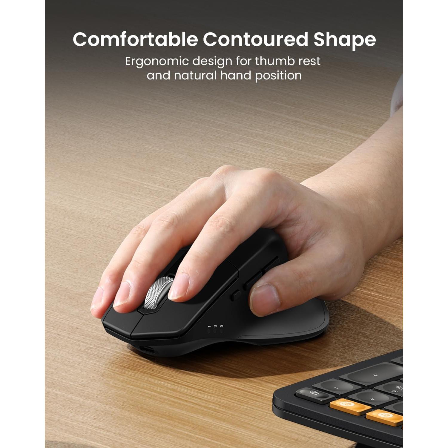 Combo Teclado y Ratón Inalámbricos Ergonómicos ProtoArc EKM01 Plus