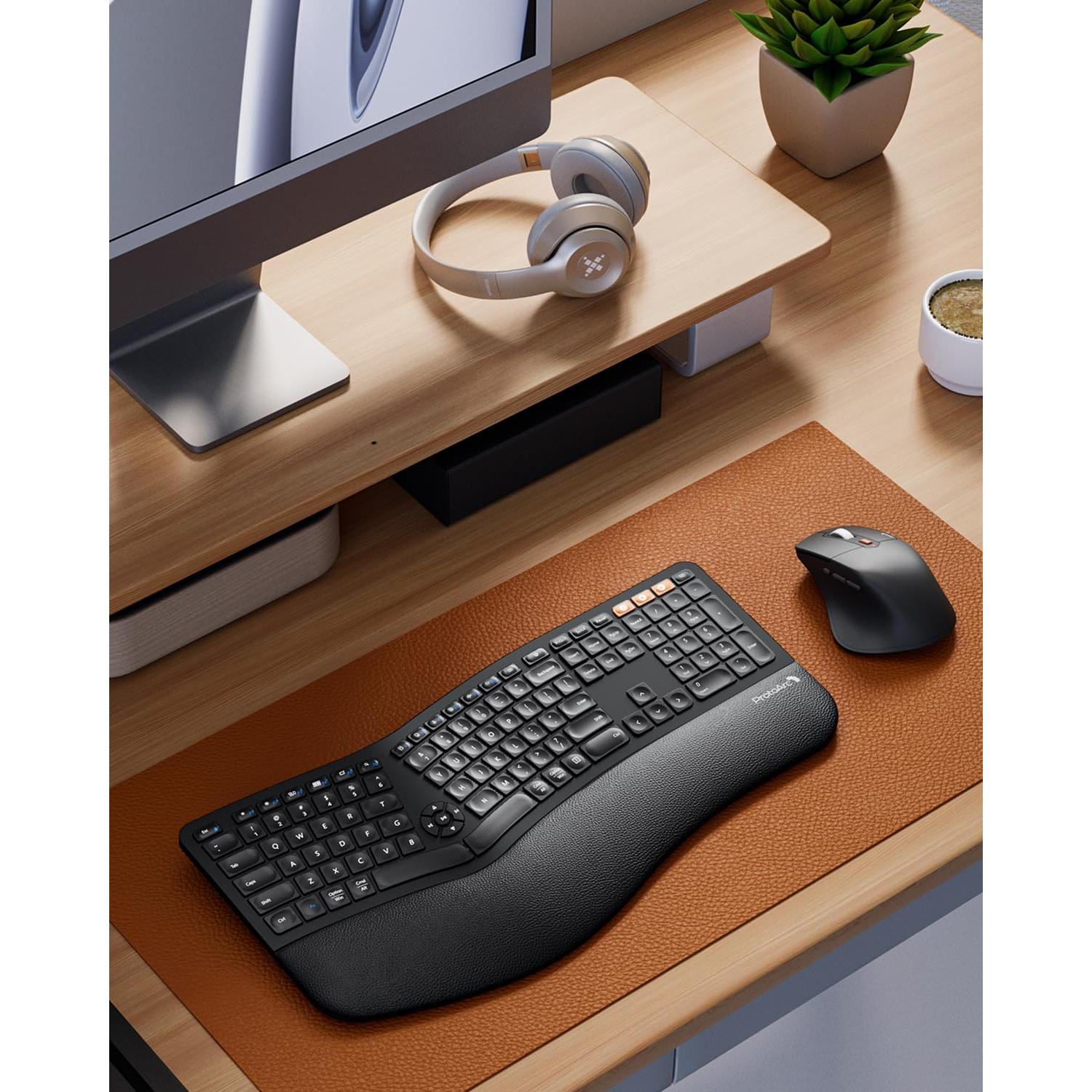 Combo Teclado y Ratón Inalámbricos Ergonómicos ProtoArc EKM01 Plus