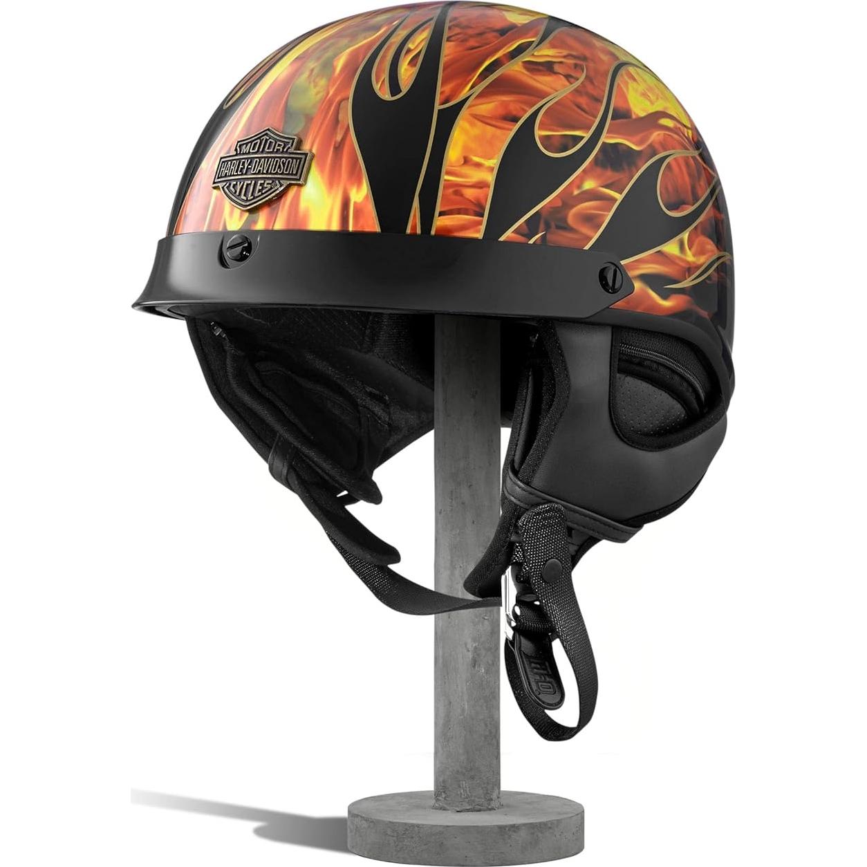 Casco Harley-Davidson Fire Breather J02 Naranja Pequeño