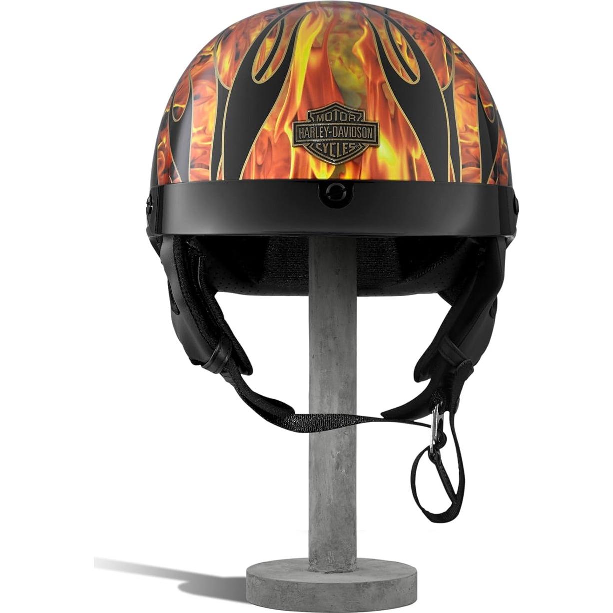 Casco Harley-Davidson Fire Breather J02 Naranja Pequeño
