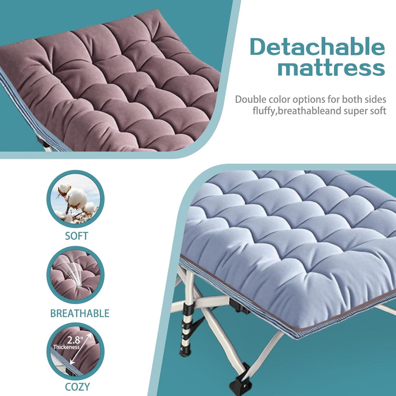 Cama de Camping Oversize XXL WUENLux con Colchón 200x81cm