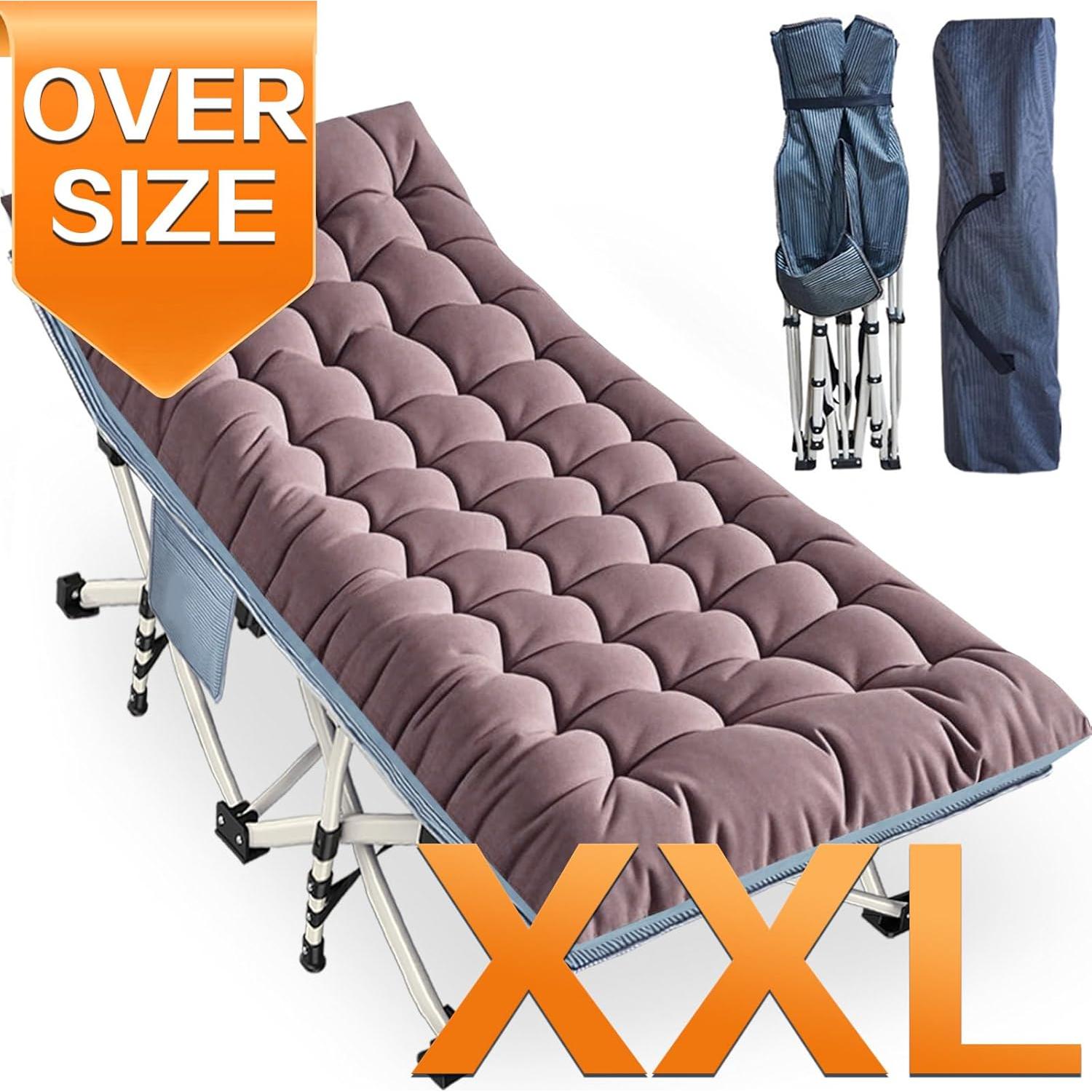 Cama de Camping Oversize XXL WUENLux con Colchón 200x81cm