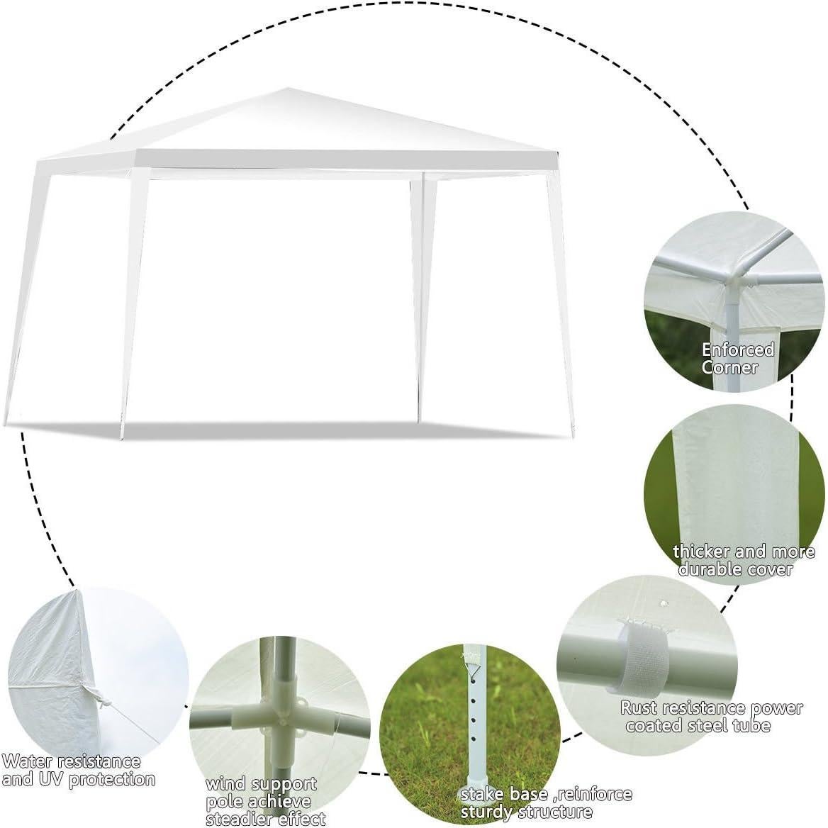 Carpa de Canopy Tangkula 3.05x3.05m Blanca para Eventos