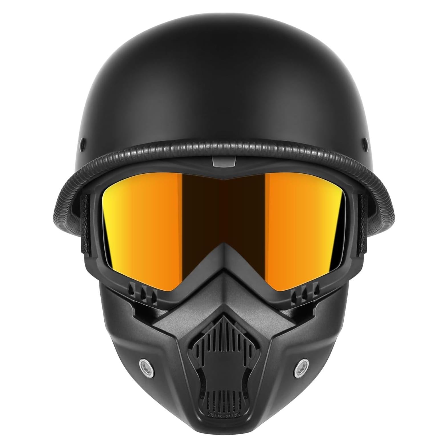 Casco de motocicleta media cara TRUSTERTHEE TRE-01 negro