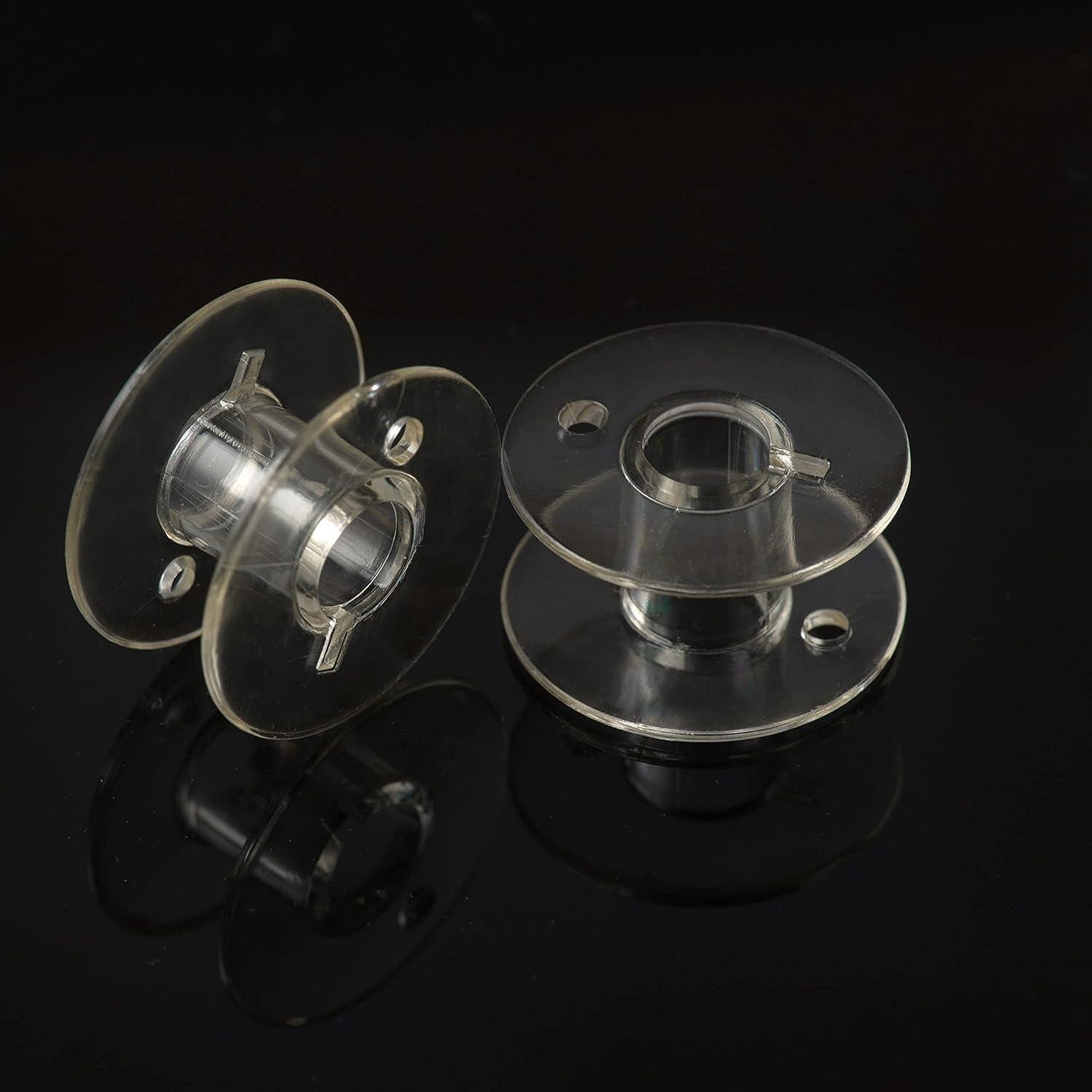 12pcs Premium Class 15 Bobbins – Fits Janome HD3000, Brother, Elna & Kenmore - Compatible with Janome Sewing Machine Accessories, Plastic Bobbins for Sewing Machine, Supplies for Quilters & Hobbyists