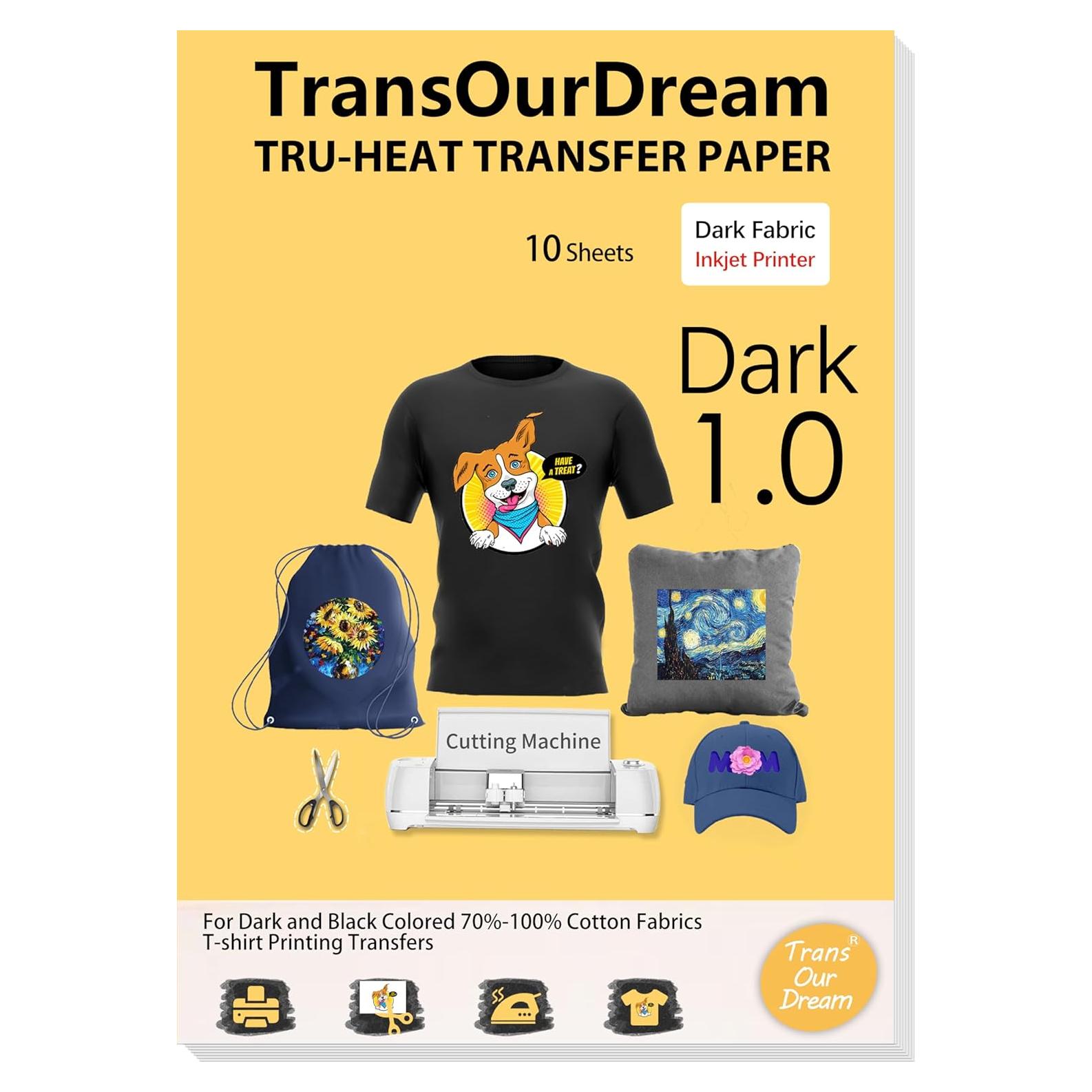 Papel de Transferencia Oscuro TransOurDream 10 Hojas A4