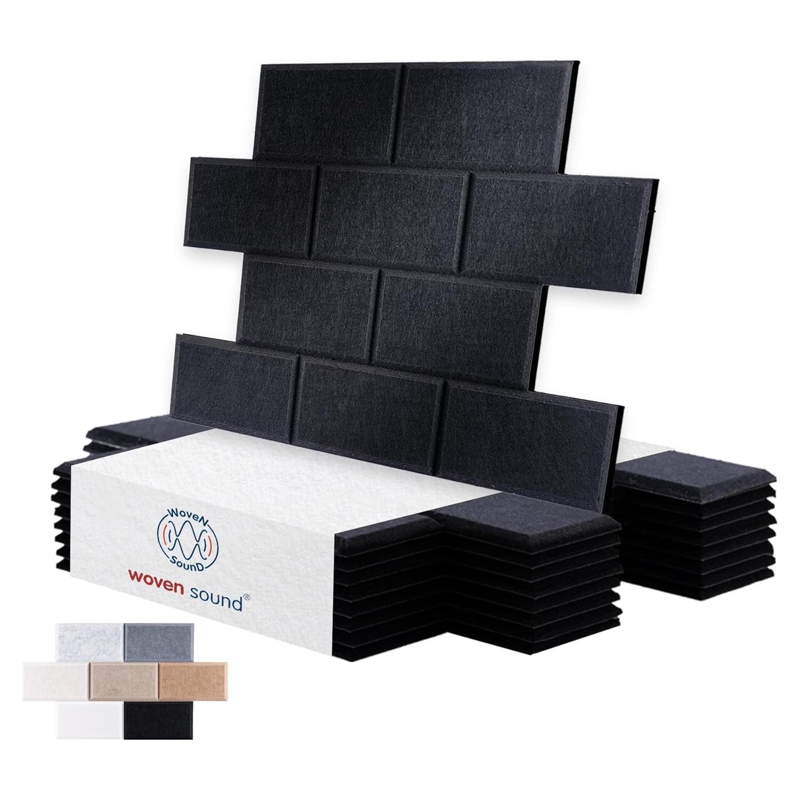Paneles Acústicos WoveN SounD Ladrillo Negro 8 Piezas 40.6x30.5 cm