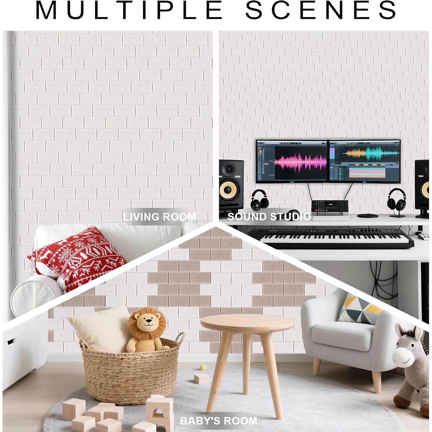 Paneles Acústicos WoveN SounD Ladrillo Camel Claro 40.64x30.48 cm