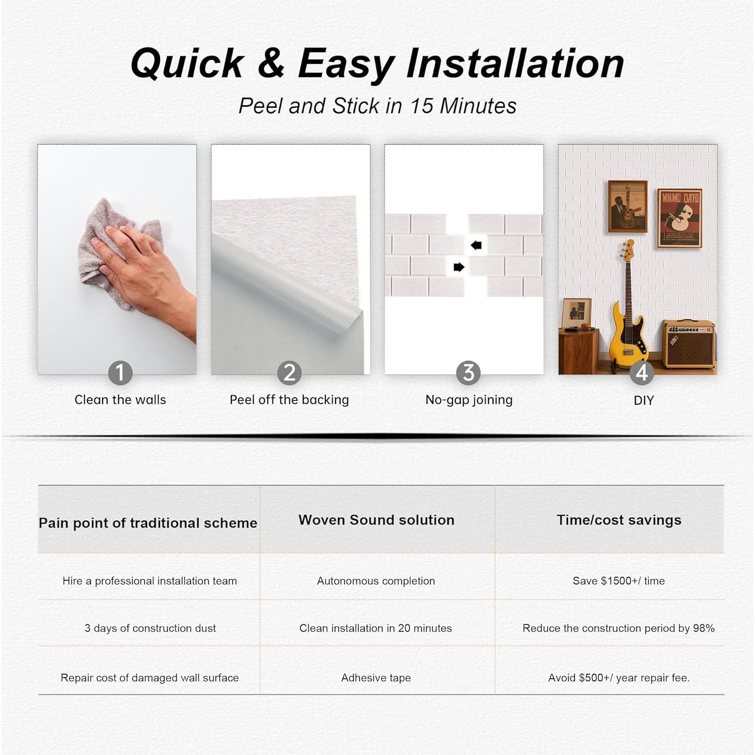 Paneles Acústicos WoveN SounD Ladrillo Camel Claro 40.64x30.48 cm