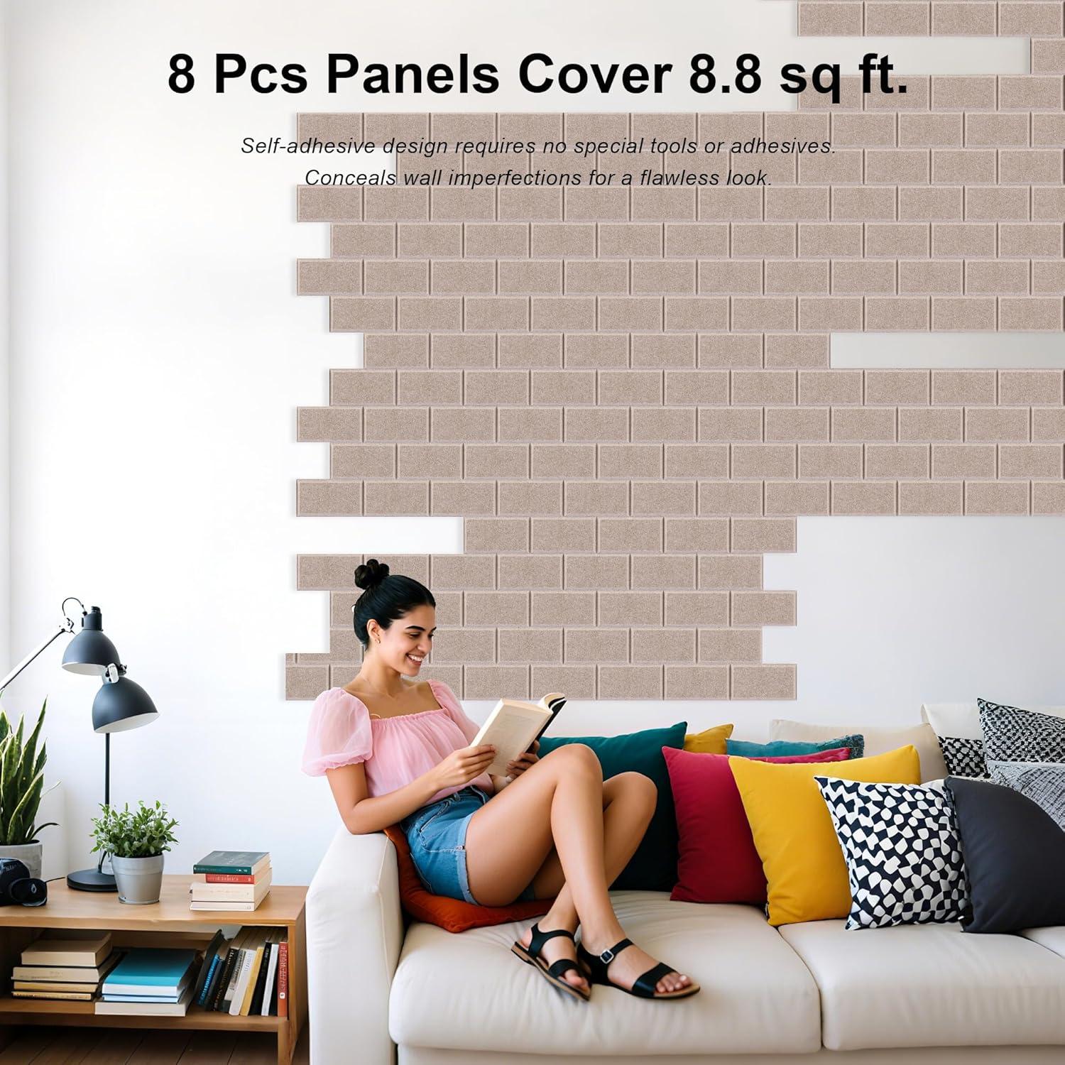 Paneles Acústicos WoveN SounD Ladrillo 40.6x30.5 cm - Paquete de 8