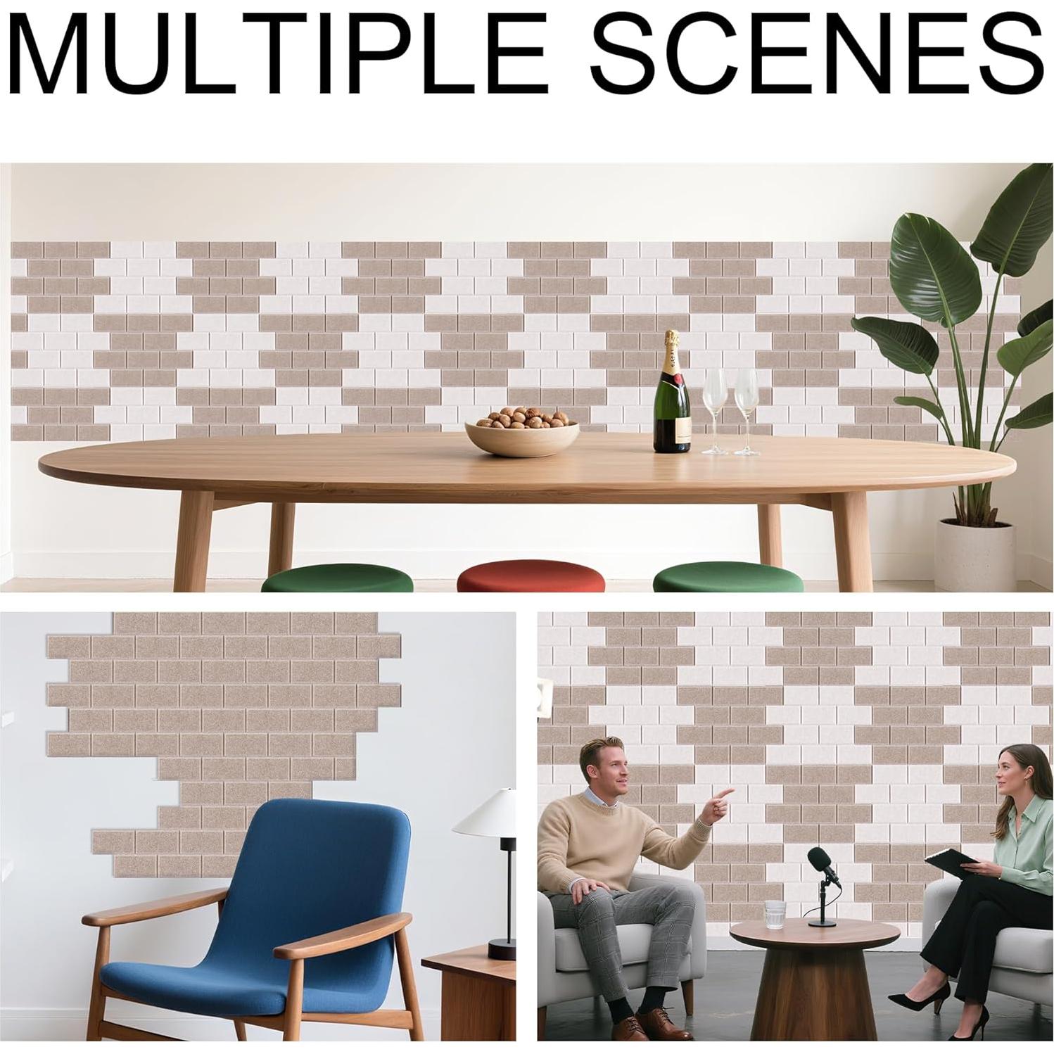 Paneles Acústicos WoveN SounD Ladrillo 40.6x30.5 cm - Paquete de 8