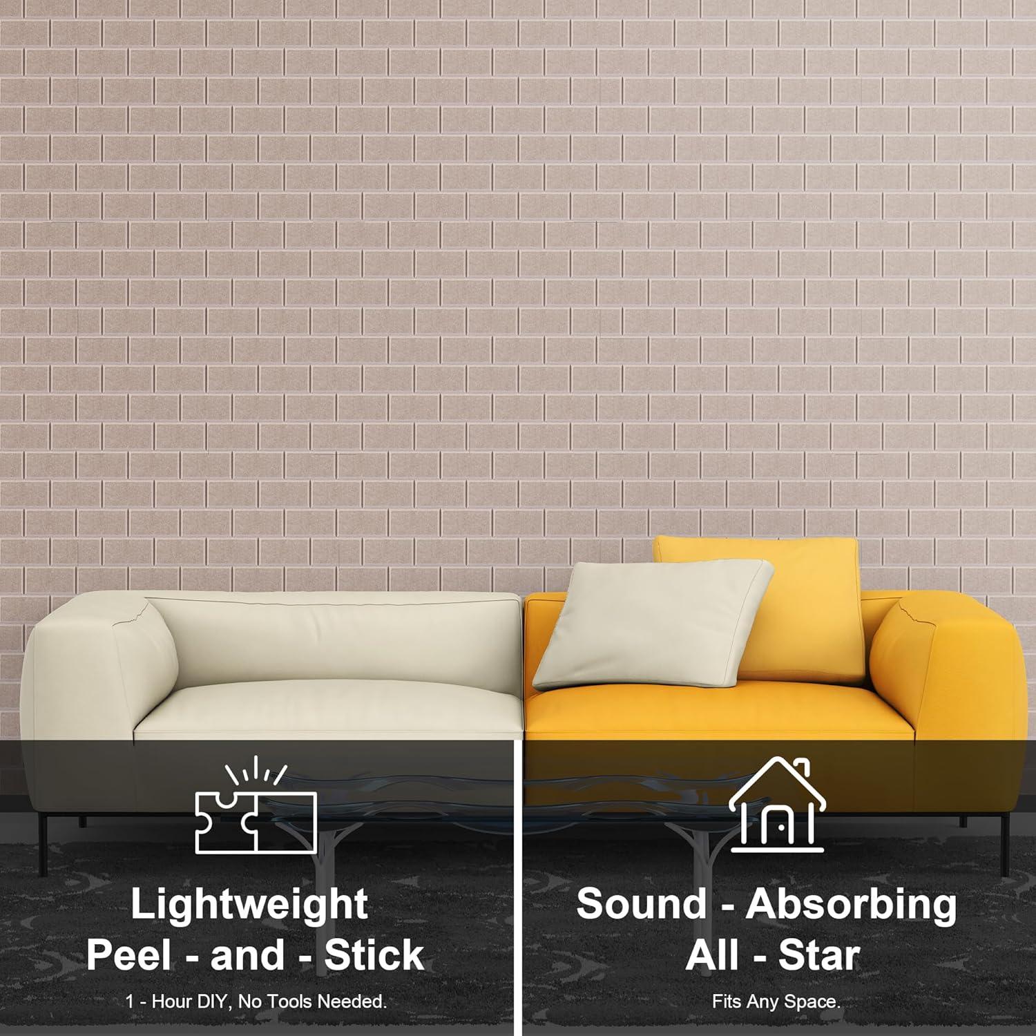 Paneles Acústicos WoveN SounD Ladrillo 40.6x30.5 cm - Paquete de 8