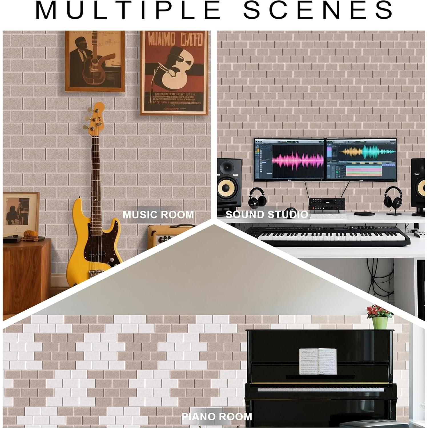 Paneles Acústicos WoveN SounD Ladrillo 40.6x30.5 cm - Paquete de 8