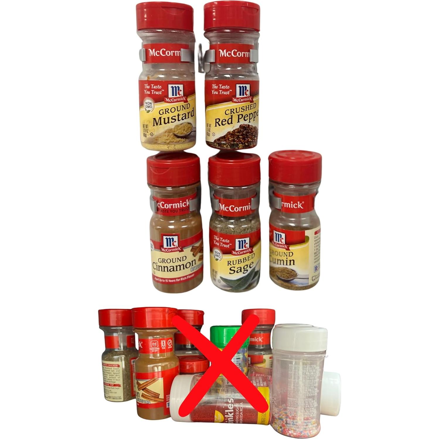 Agarradores de Especias Crazy Chef - Organizador Plata 15 Tarros