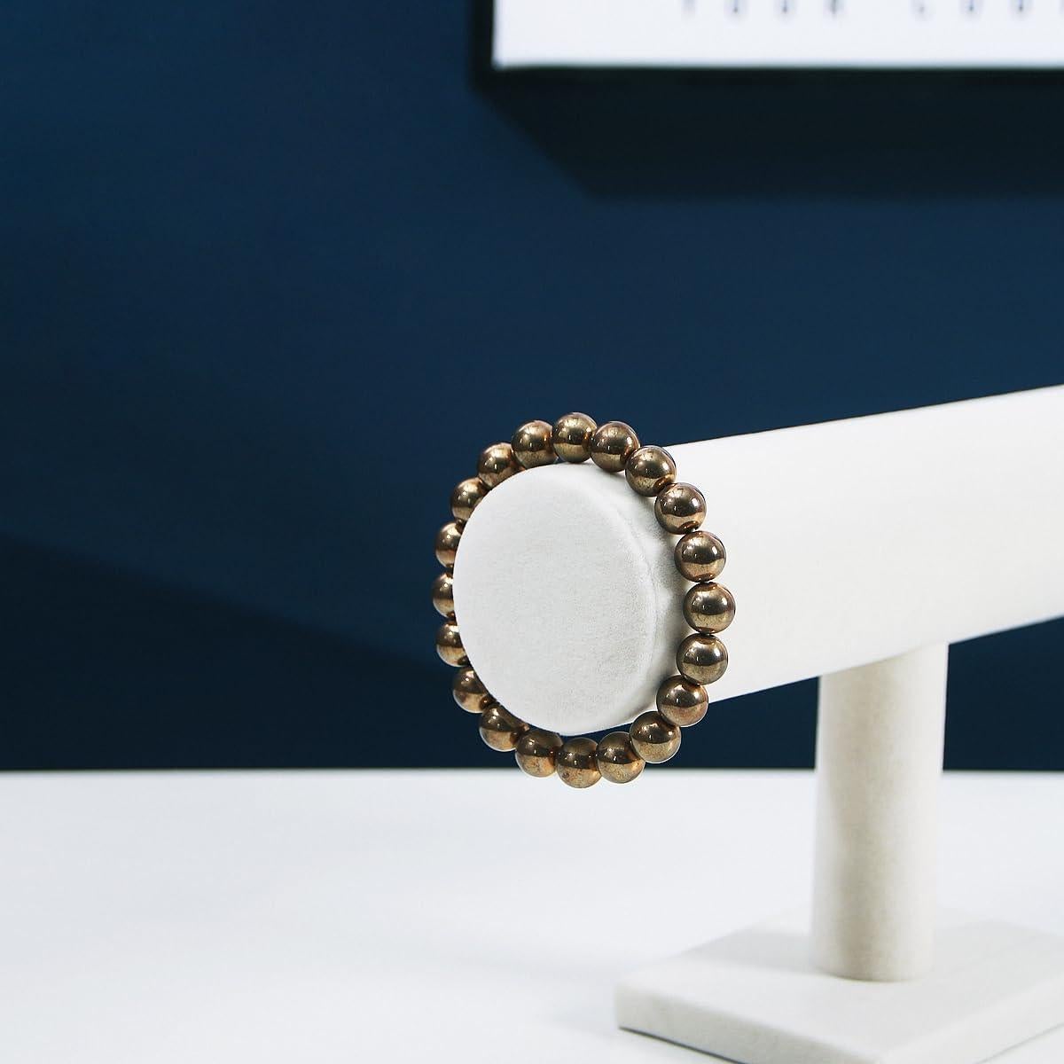 Soporte Organizador de Joyería T-Bar Coward Terciopelo Beige