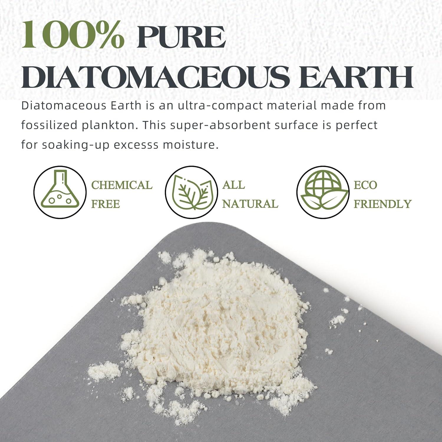 Alfombrilla de Secado de Piedra AOTASO 30x40 cm Gris Antideslizante