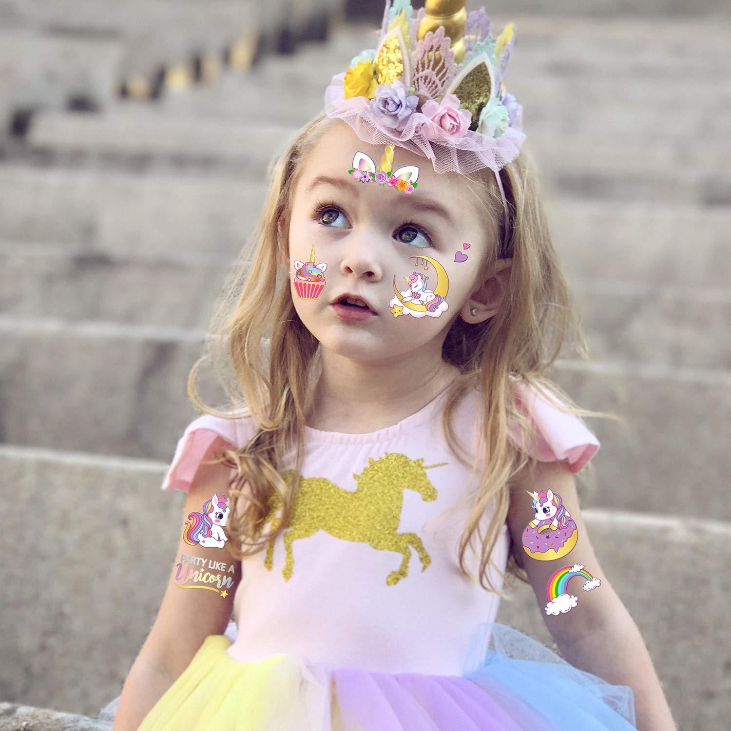 Tatuajes Temporales para Niños Konsait - 4 Hojas, 98 Diseños