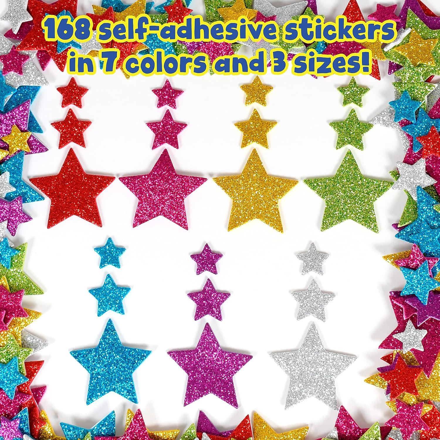Pegatinas de Espuma Brillante Learning Advantage - 168 Estrellas Multicolores