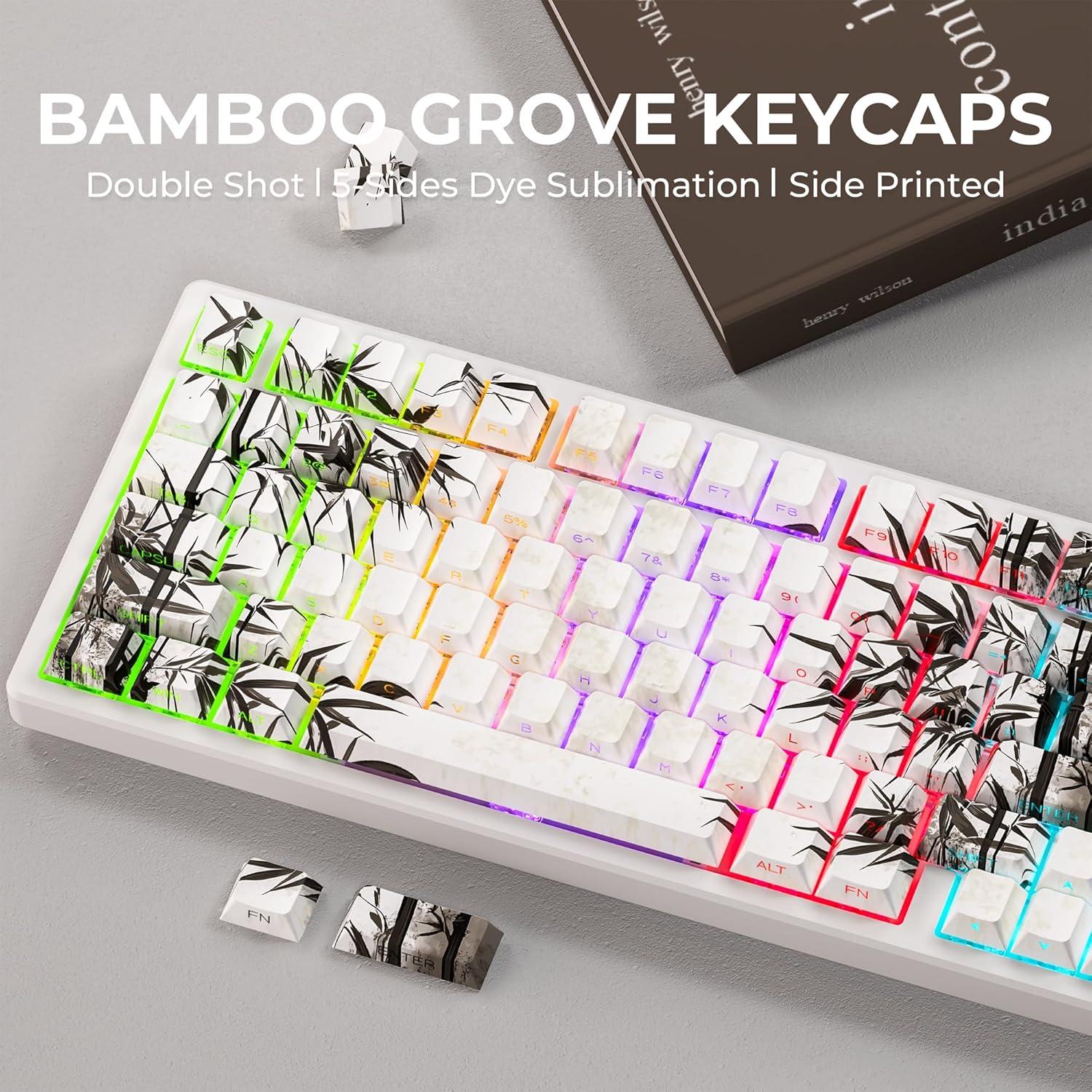 Teclas de Bambú Grove XVX PBT Doble Inyección 131 Teclas