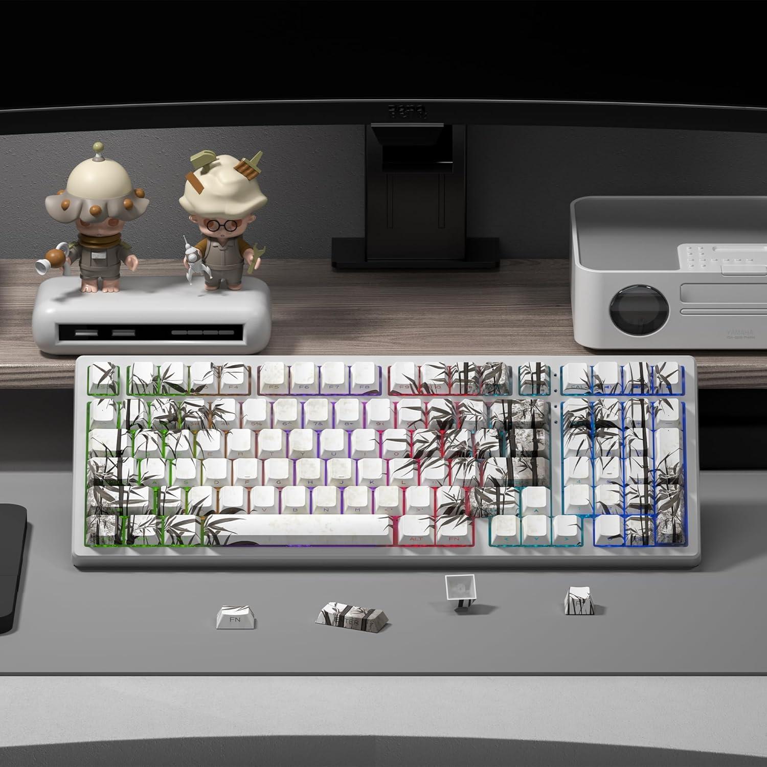 Teclas de Bambú Grove XVX PBT Doble Inyección 131 Teclas