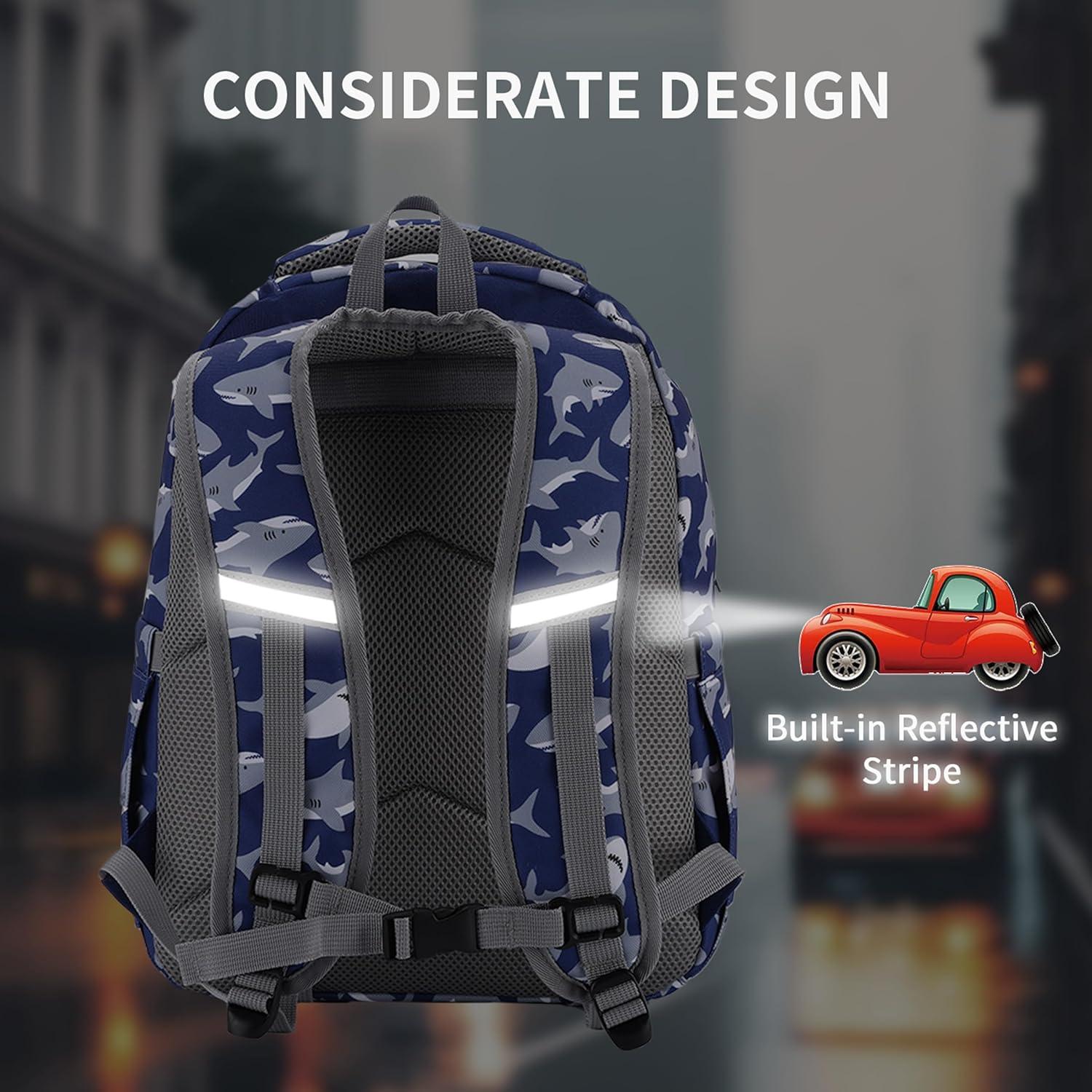 Mochila Escolar VASCHY para Niños de 12L - Tiburón