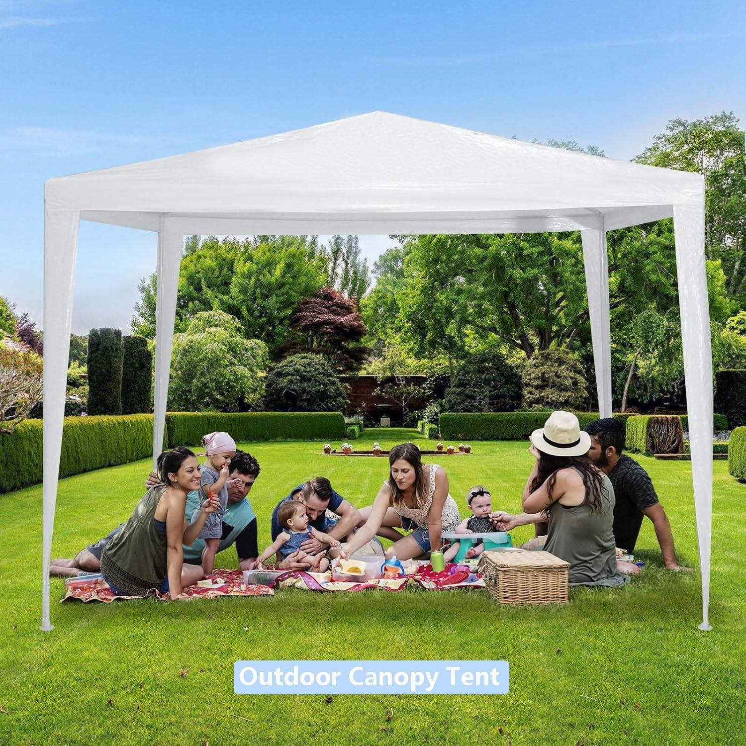 Carpa Gazebo Exterior ANEUHS 10x10m Impermeable con Paredes Removibles