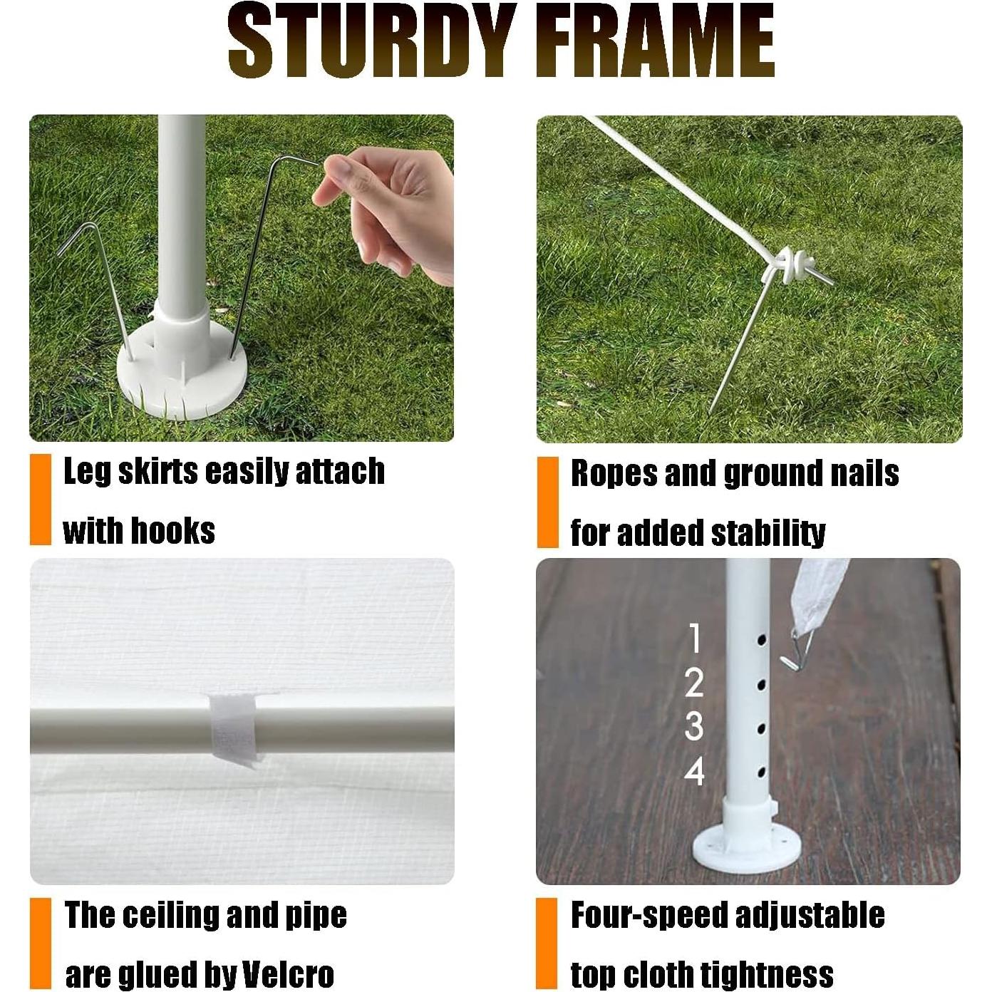 Carpa Gazebo Exterior ANEUHS 10x10m Impermeable con Paredes Removibles