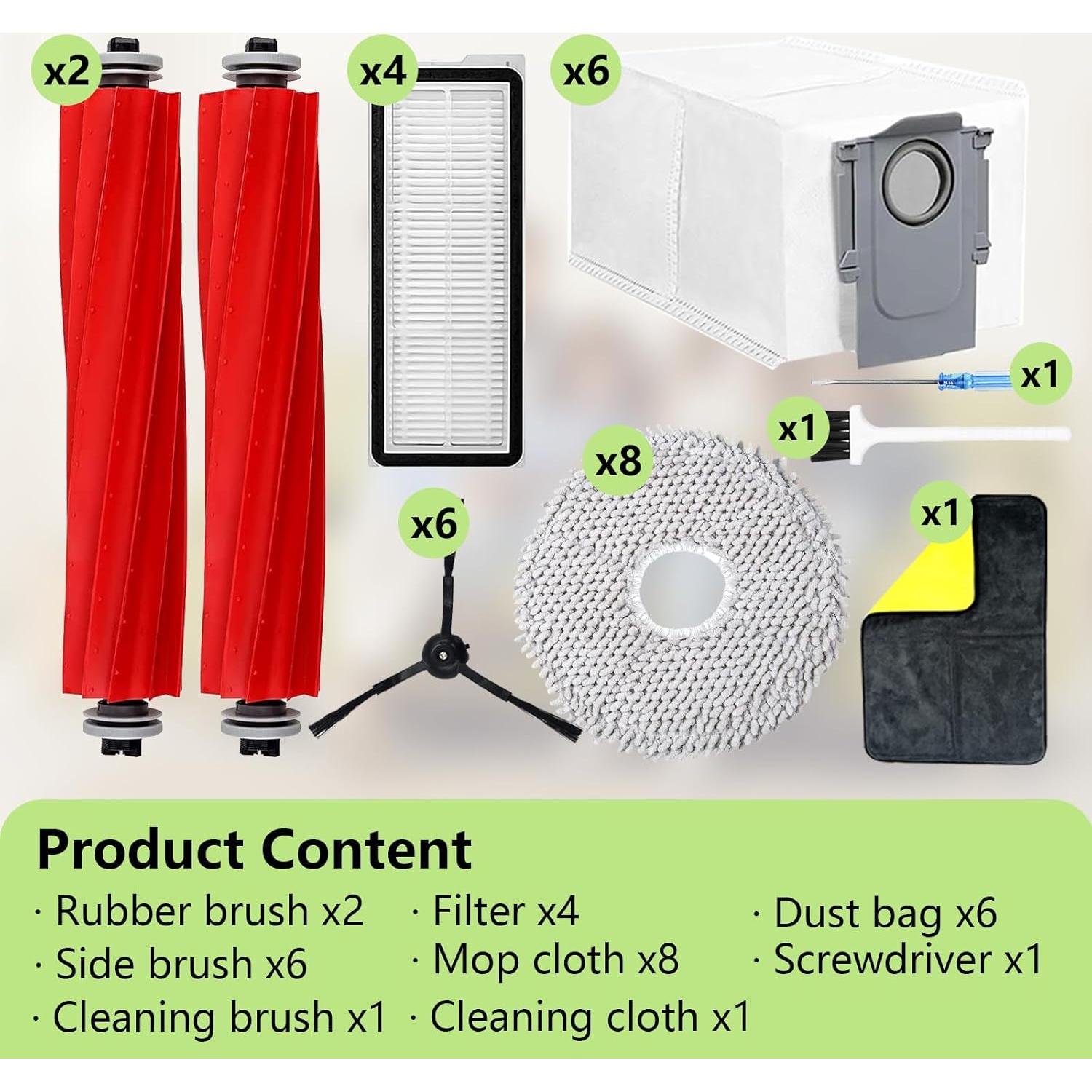 Kit de Accesorios Yivy para Aspiradora Roborock Qrevo Pro/MaxV